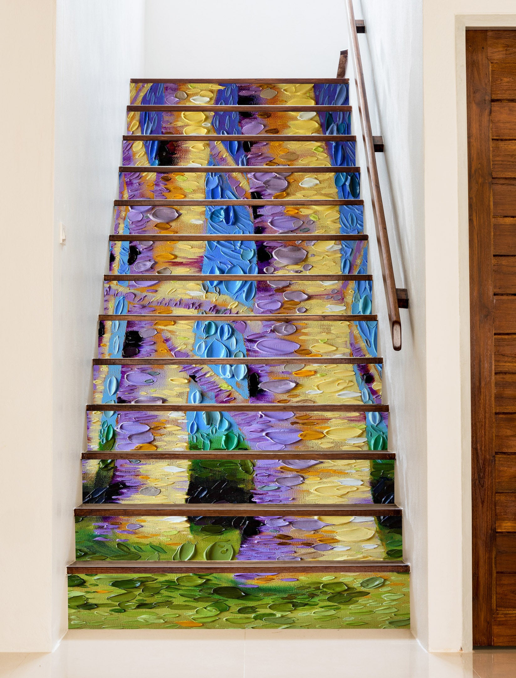 3D Trees Painting 96164 Dena Tollefson Stair Risers