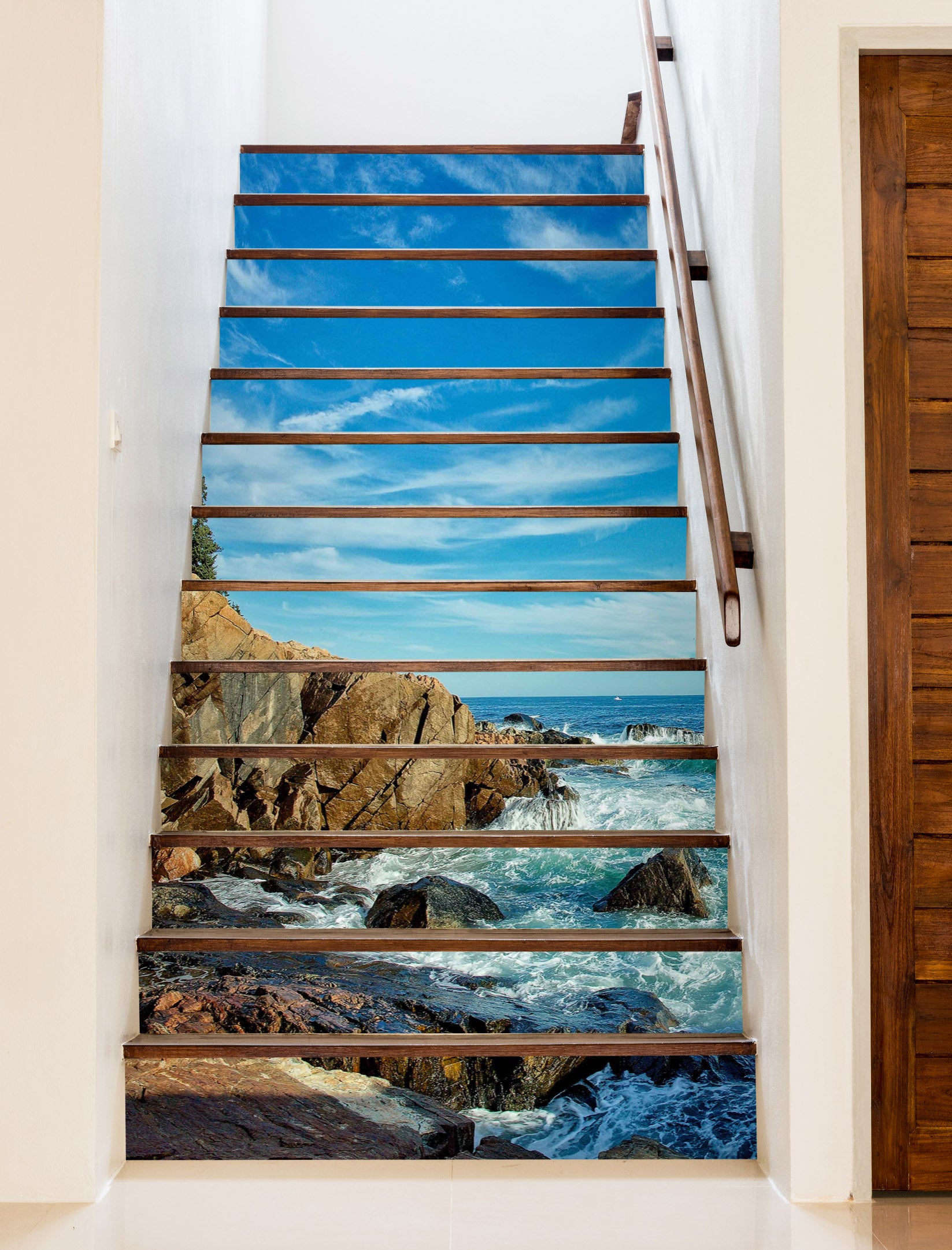 3D Waves Coastline 396 Kathy Barefield Stair Risers