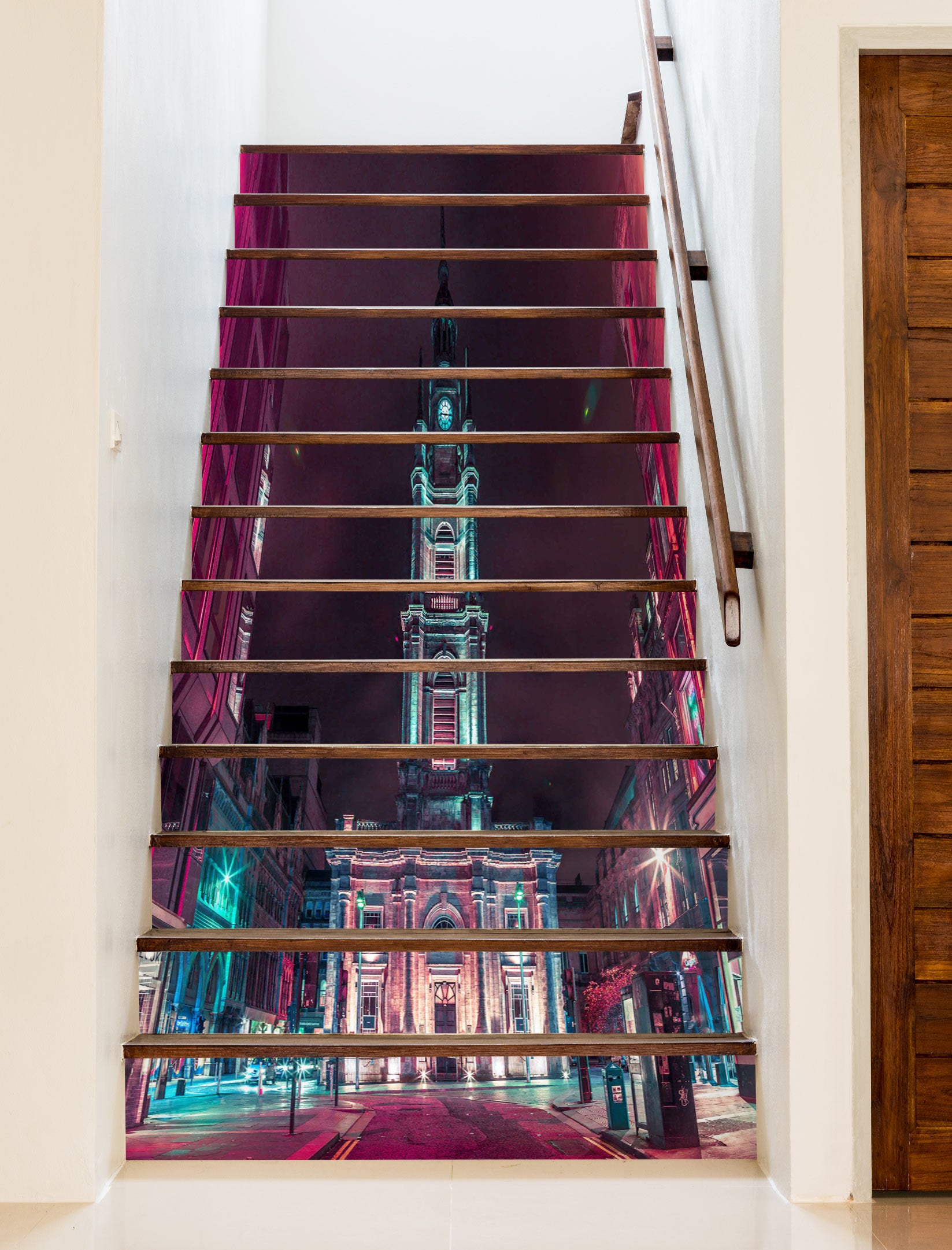 3D Night Building 9970 Assaf Frank Stair Risers