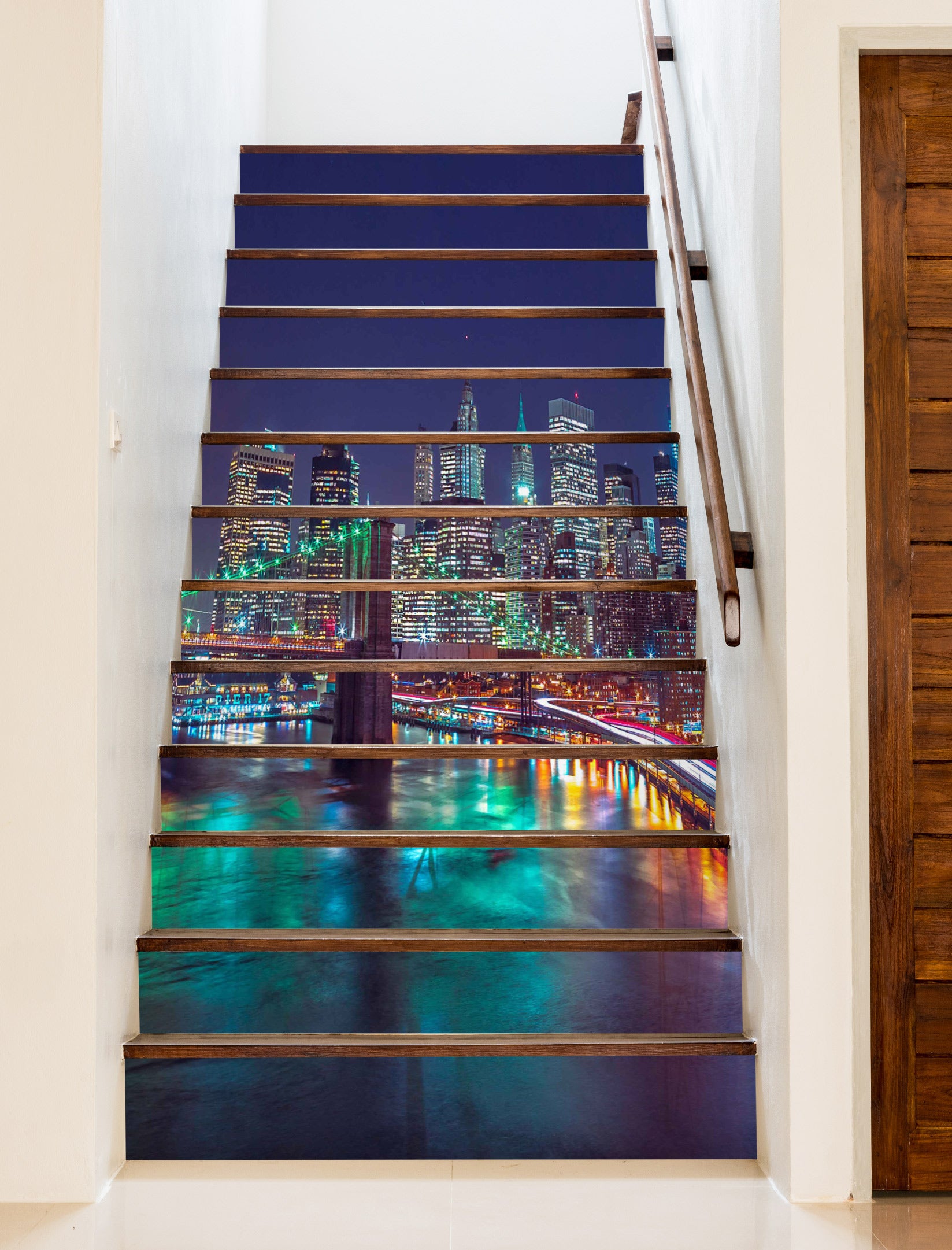 3D City Night View 10928 Assaf Frank Stair Risers