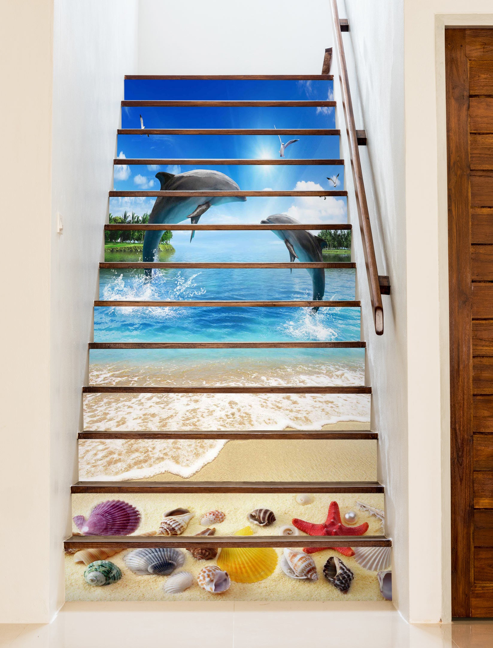 3D Free Dolphins 033 Stair Risers