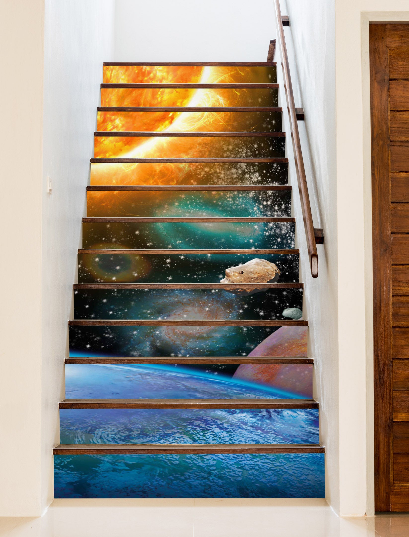 3D Planet Galaxy 96175 Adrian Chesterman Stair Risers