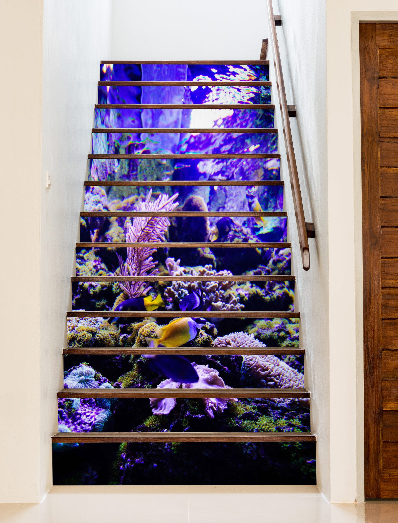 3D Purple Fluorescent Creature 347 Stair Risers