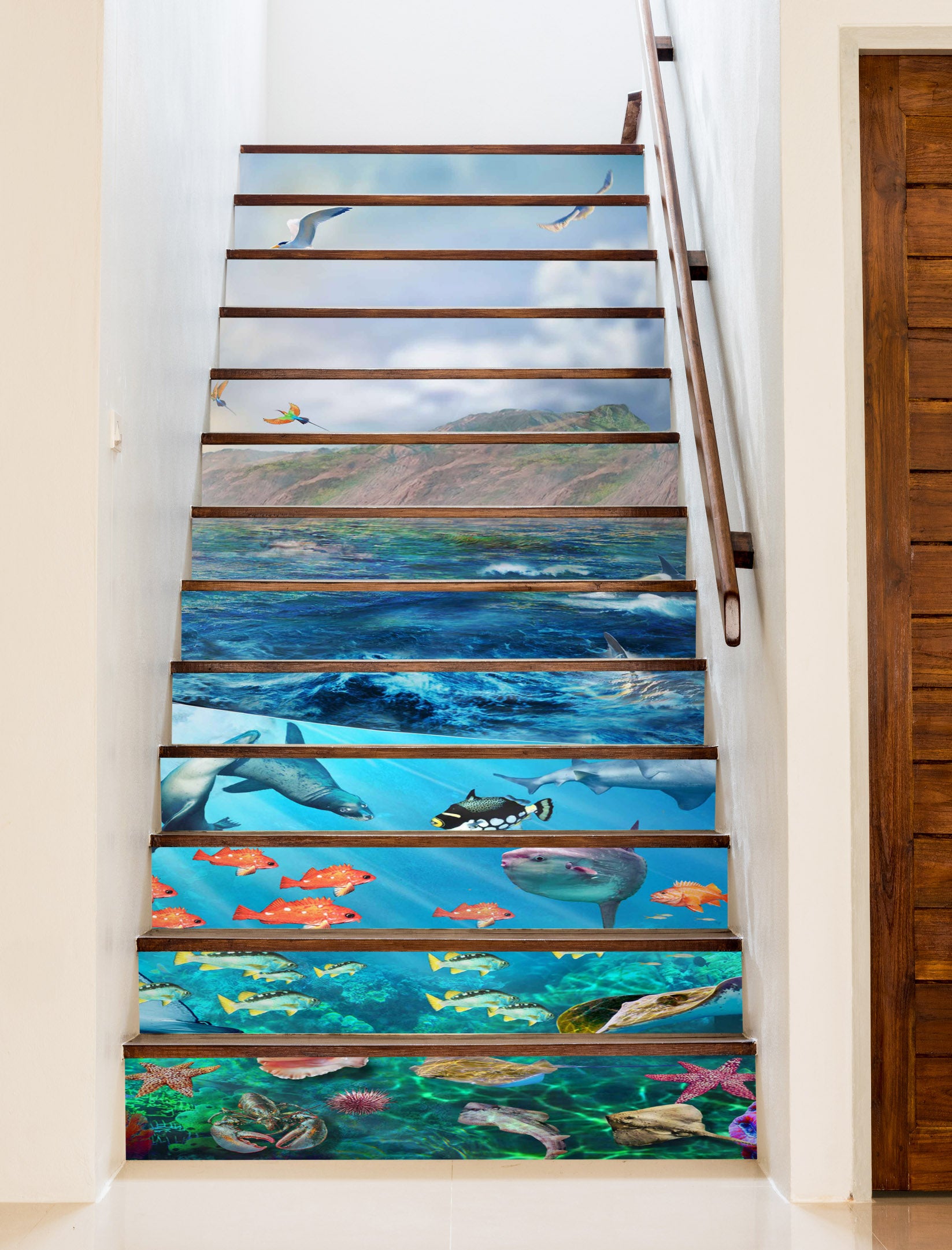 3D Ocean Fish 96181 Adrian Chesterman Stair Risers