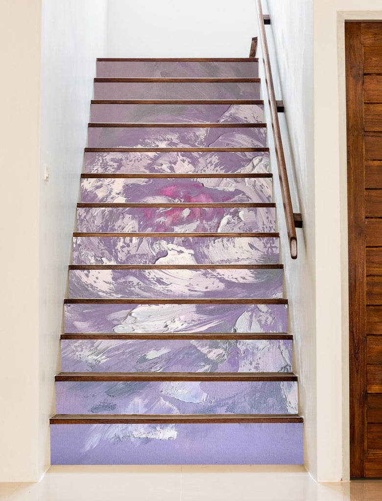 3D White Pattern 3936 Skromova Marina Stair Risers | AJ Wallpaper