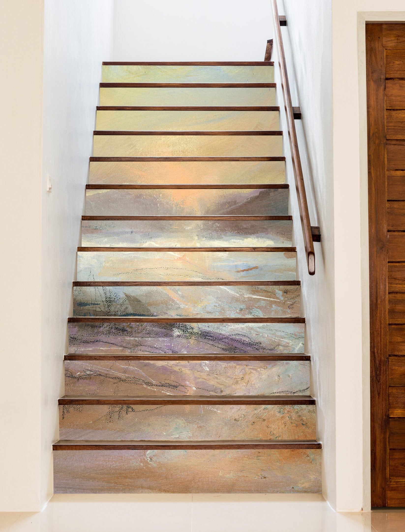 3D Seaside Texture Painting 9802 Anne Farrall Doyle Stair Risers