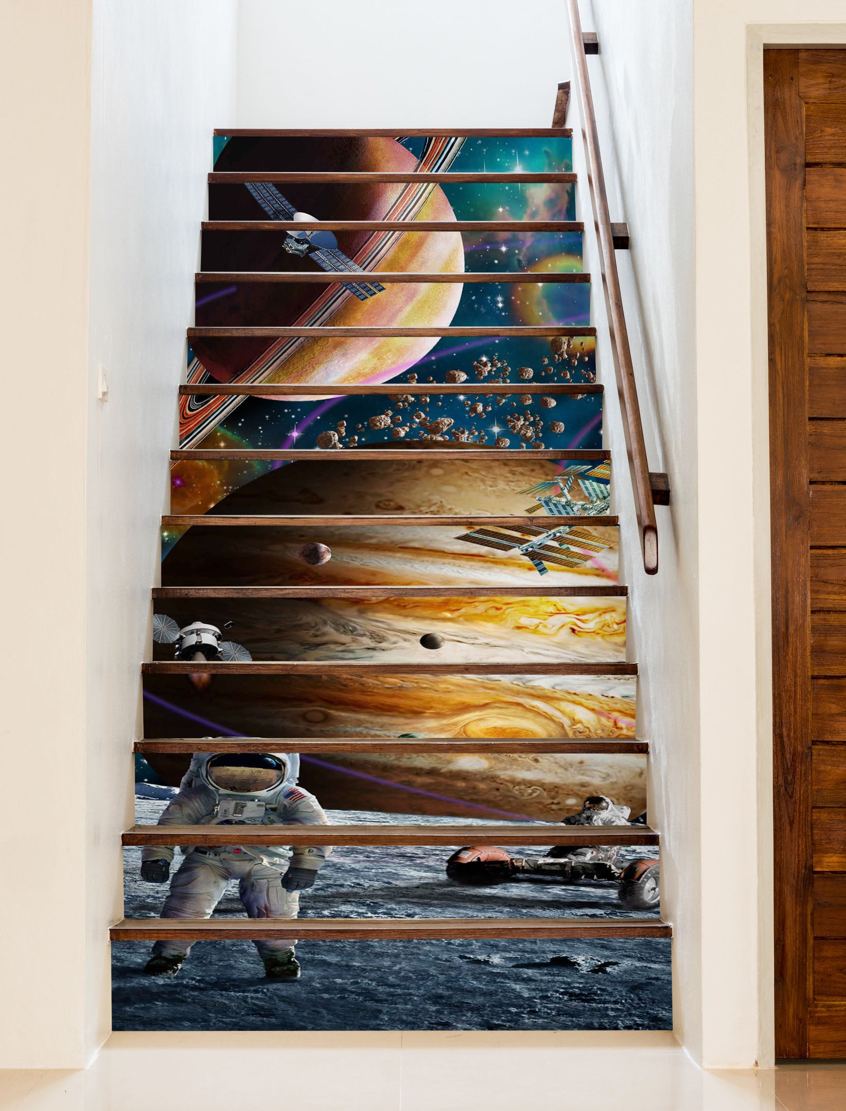 3D Planet Astronaut 96171 Adrian Chesterman Stair Risers