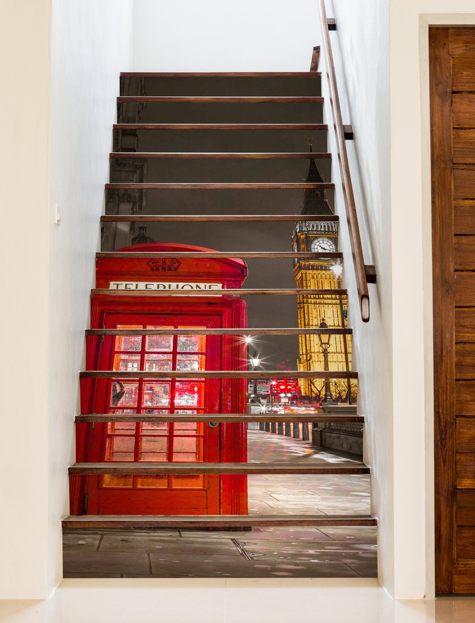 3D Red Phone Booth 10952 Assaf Frank Stair Risers
