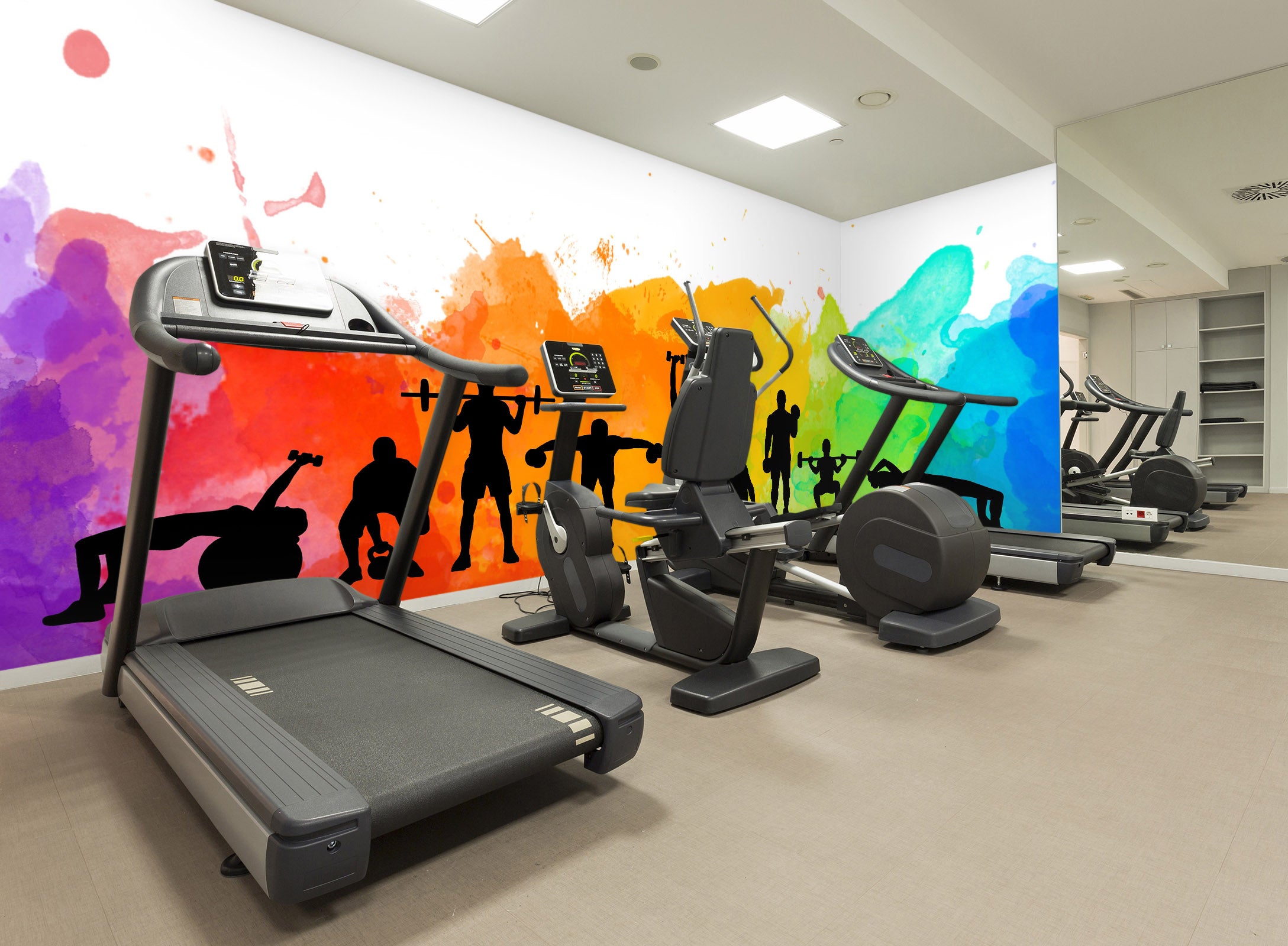 3D Group Fitness 290 Wall Murals