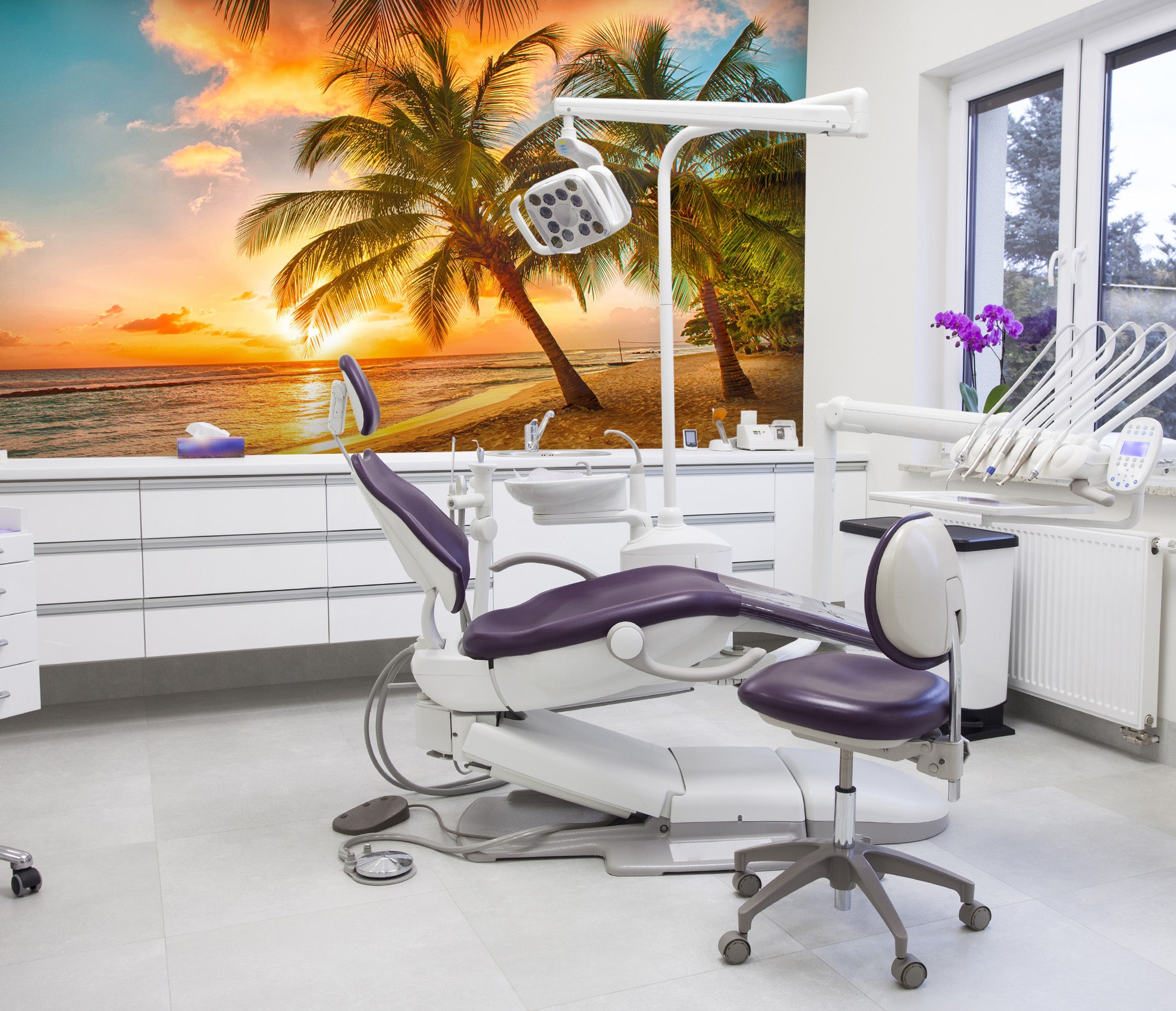 3D Sunset Beach 055 Wall Murals