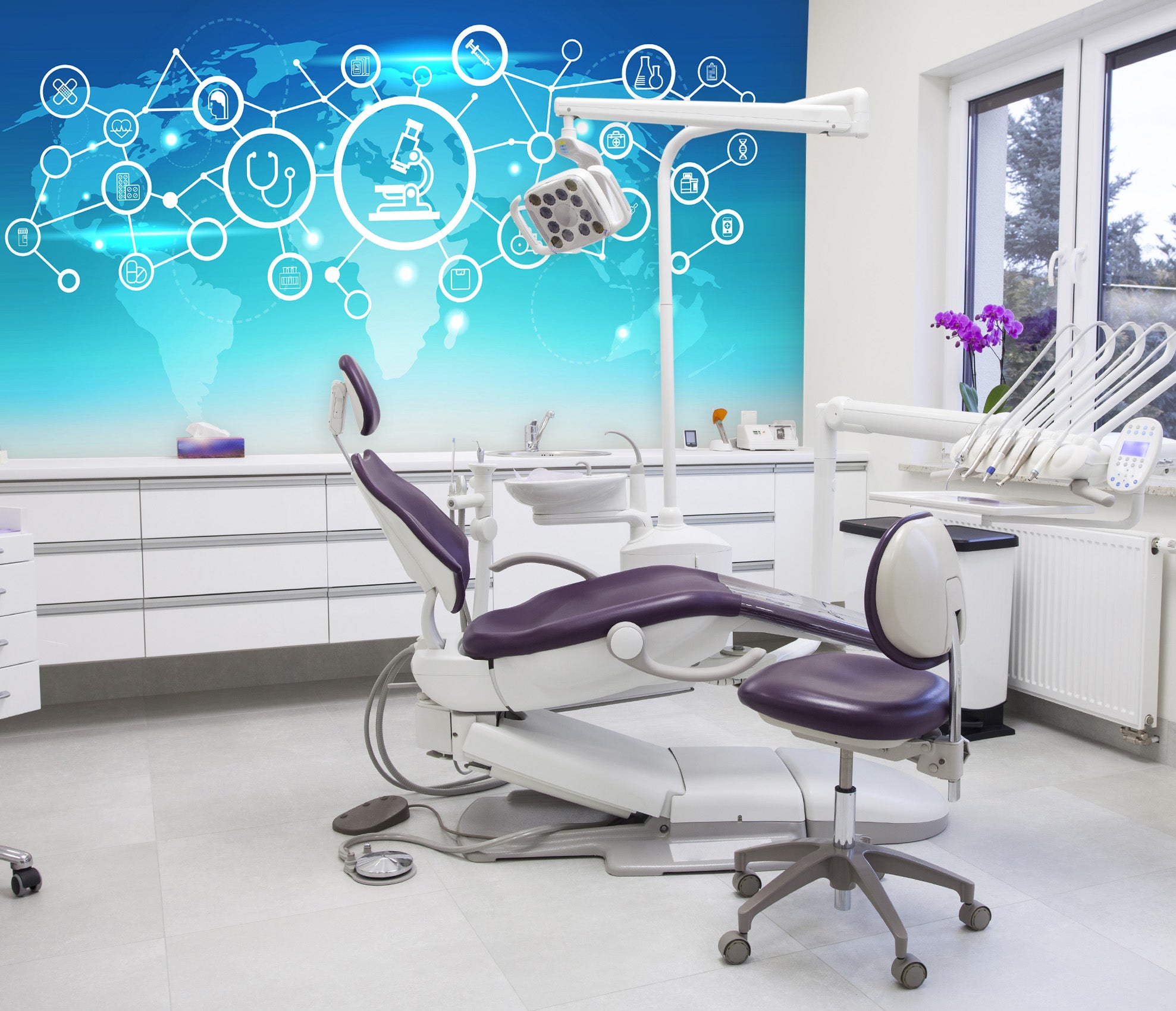 3D Microscope Pattern 333 Wall Murals