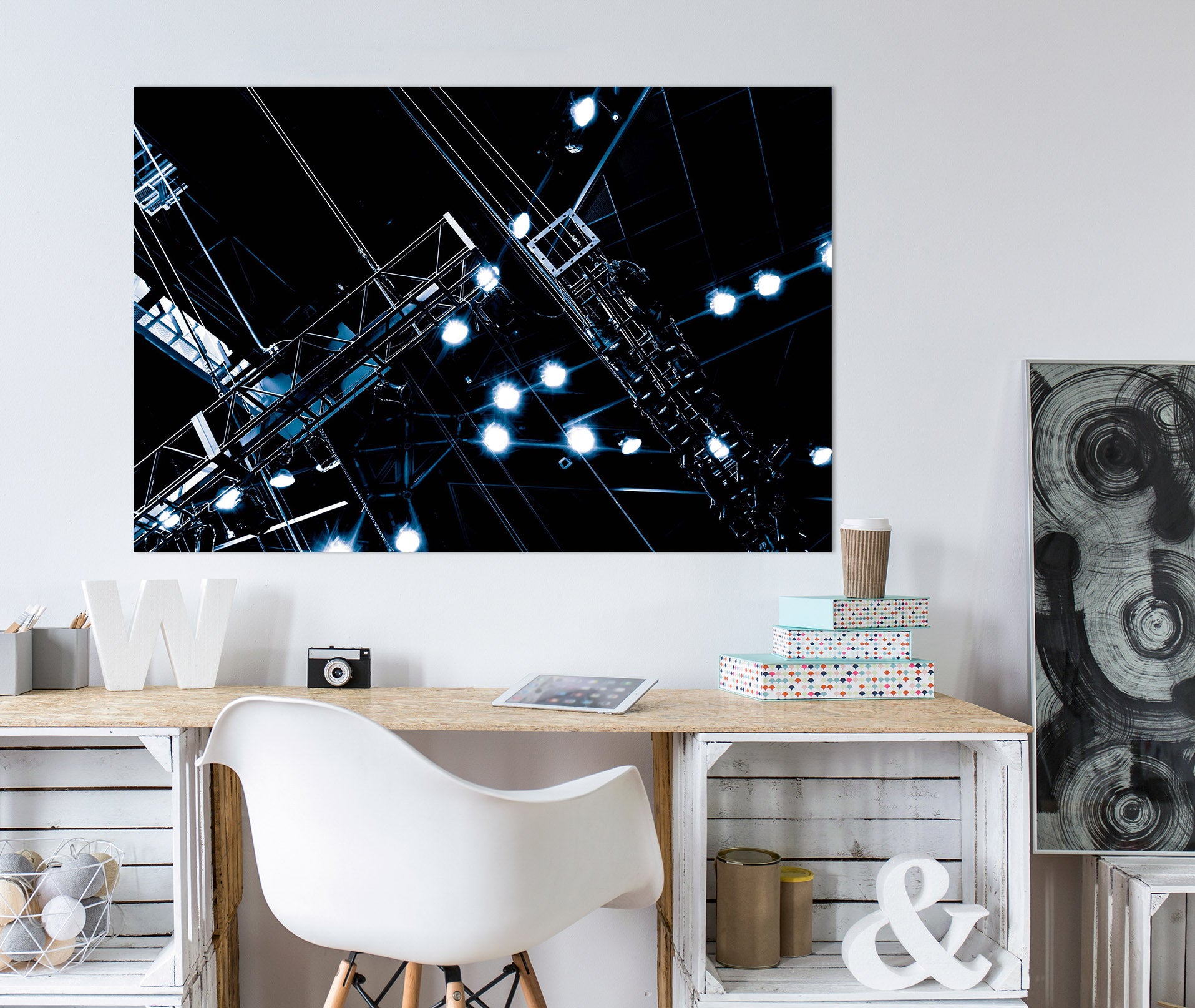 3D Brightly Lit 013 Noirblanc777 Wall Sticker