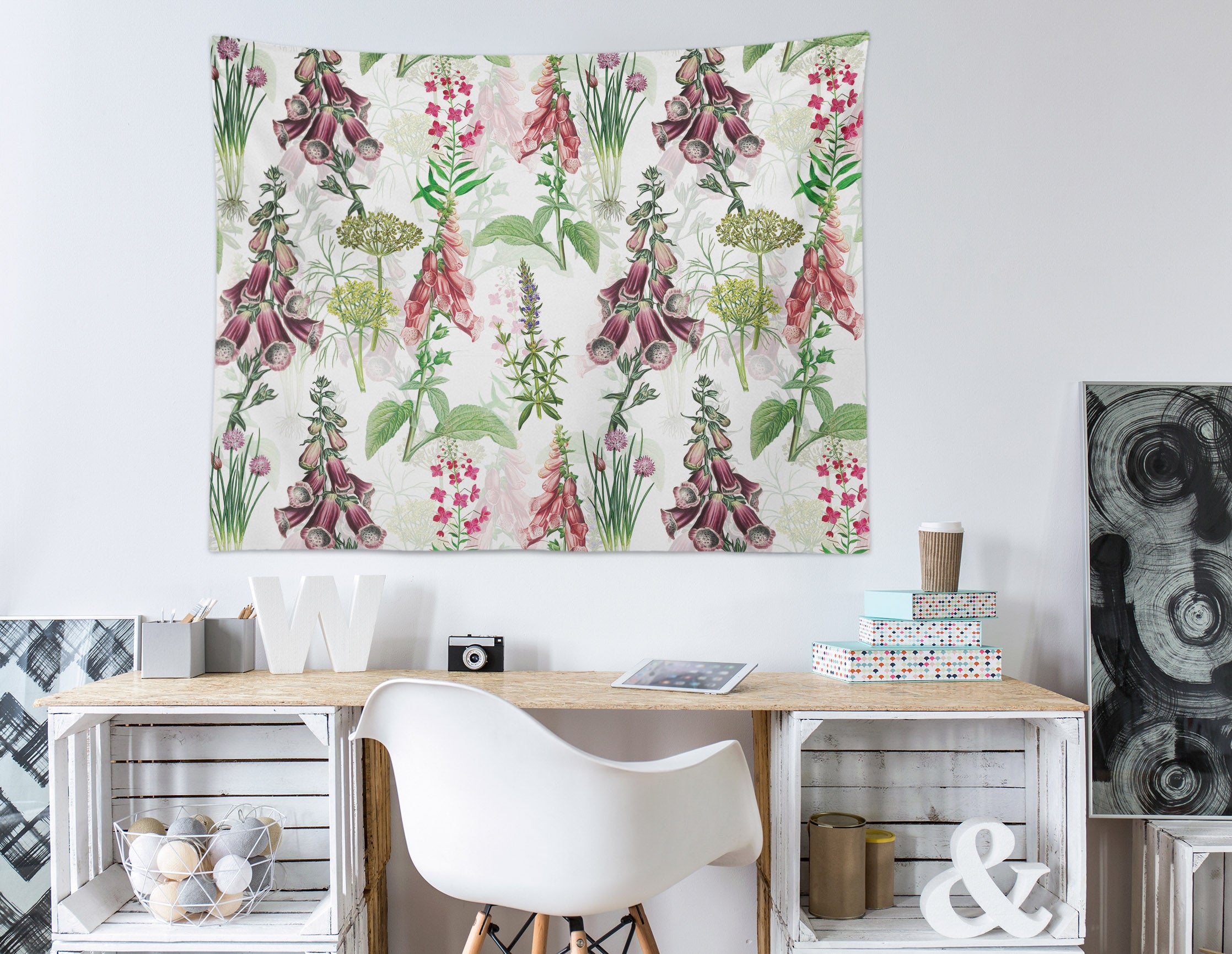 3D Flower Leaves 907 Uta Naumann Tapestry Hanging Cloth Hang