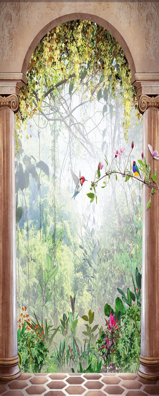 3D squid brightness plantation door mural Wallpaper AJ Wallpaper 