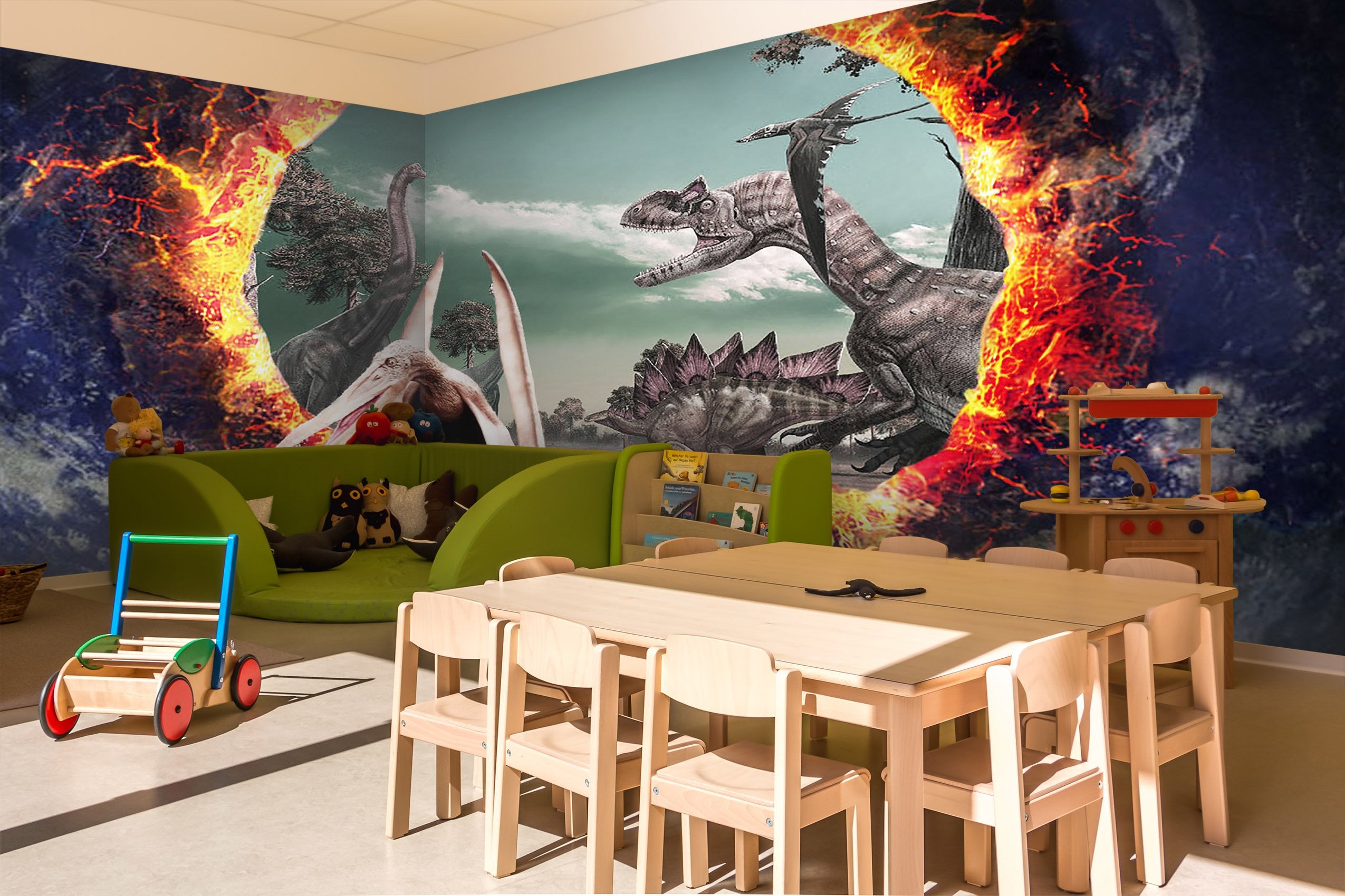 3D Cartoon dinosaur 19 Wall Murals Wallpaper AJ Wallpaper 2 