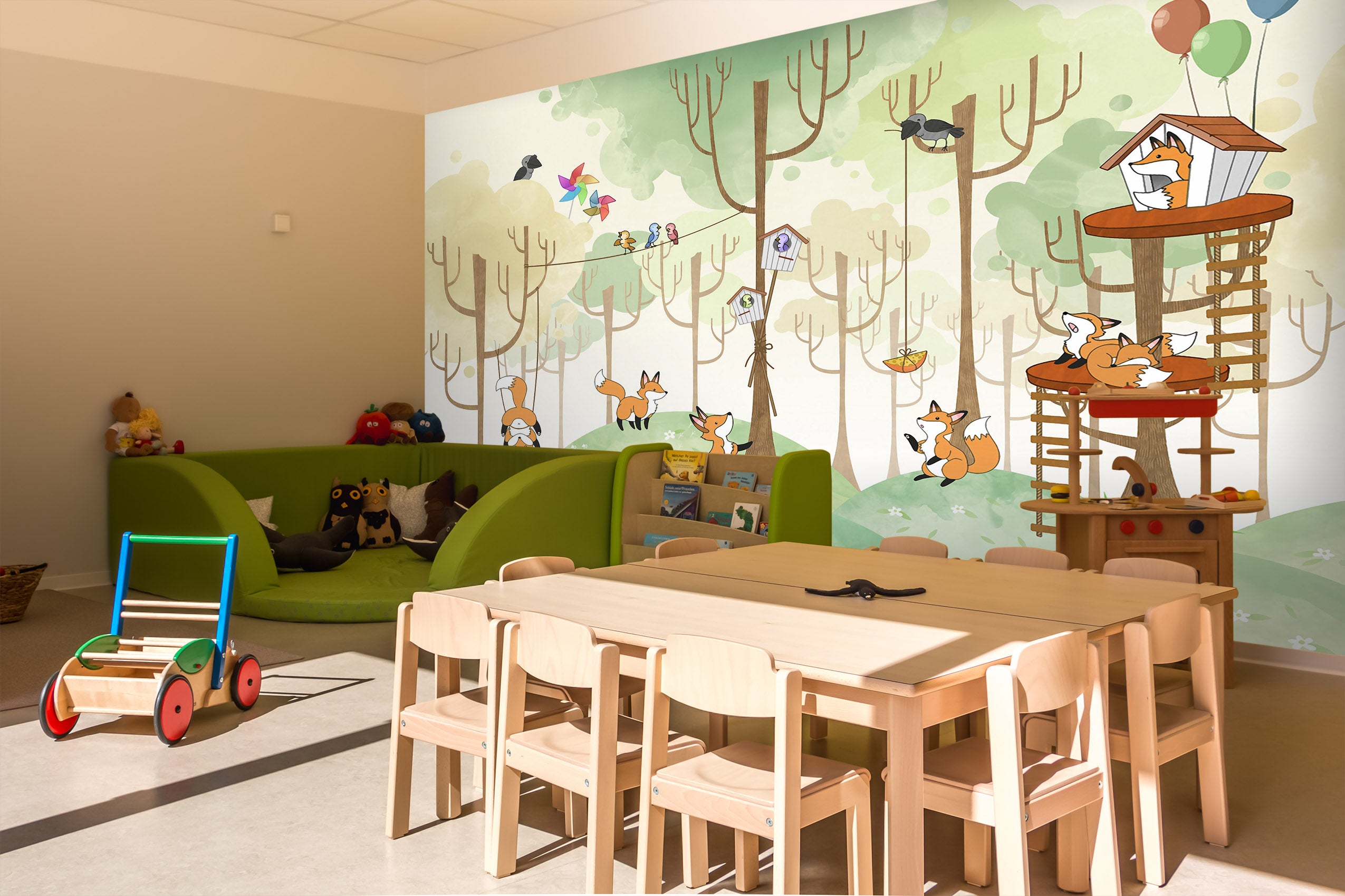 3D Squirrel Bird 276 Wall Murals
