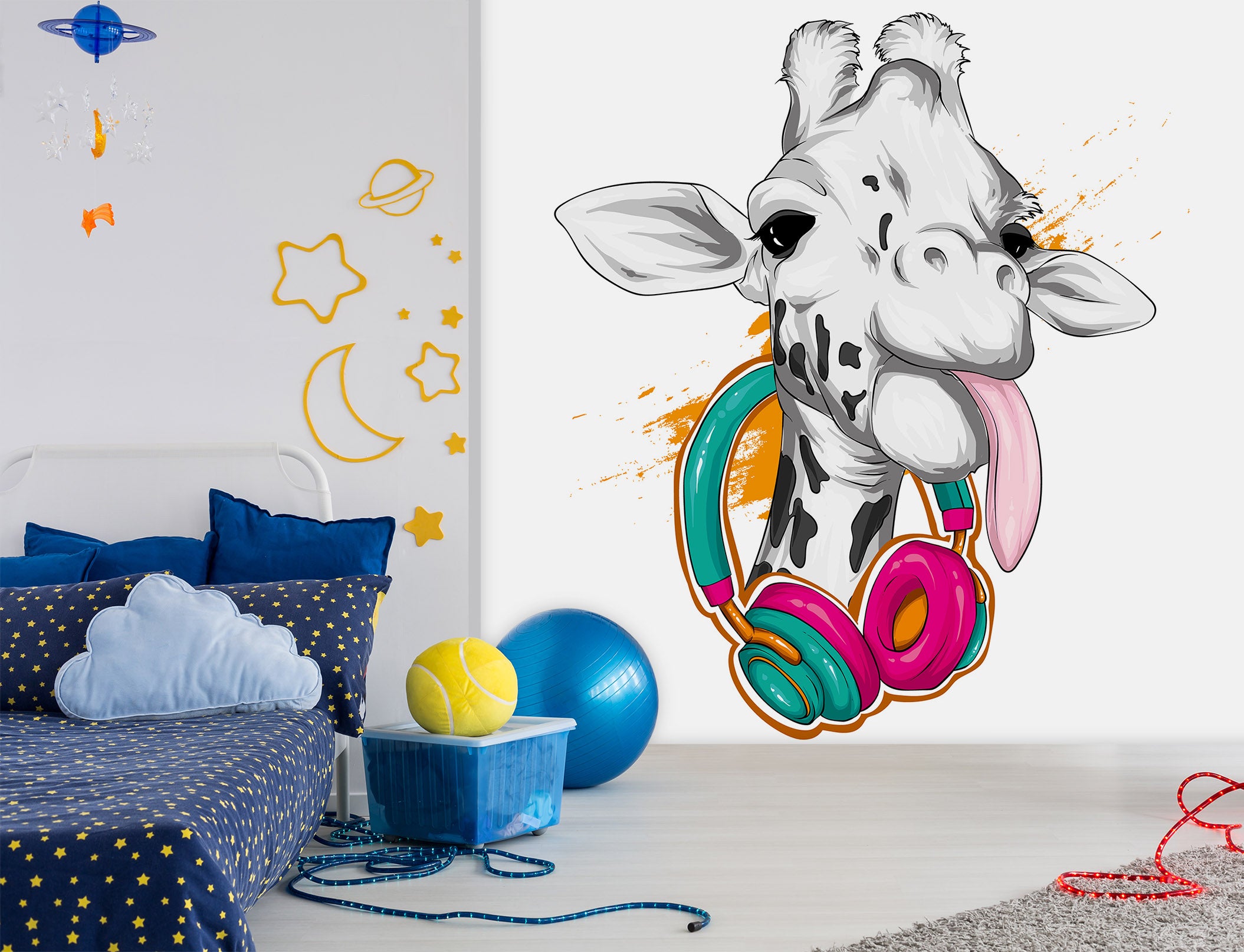 3D Giraffe Headset 57158 Wall Murals