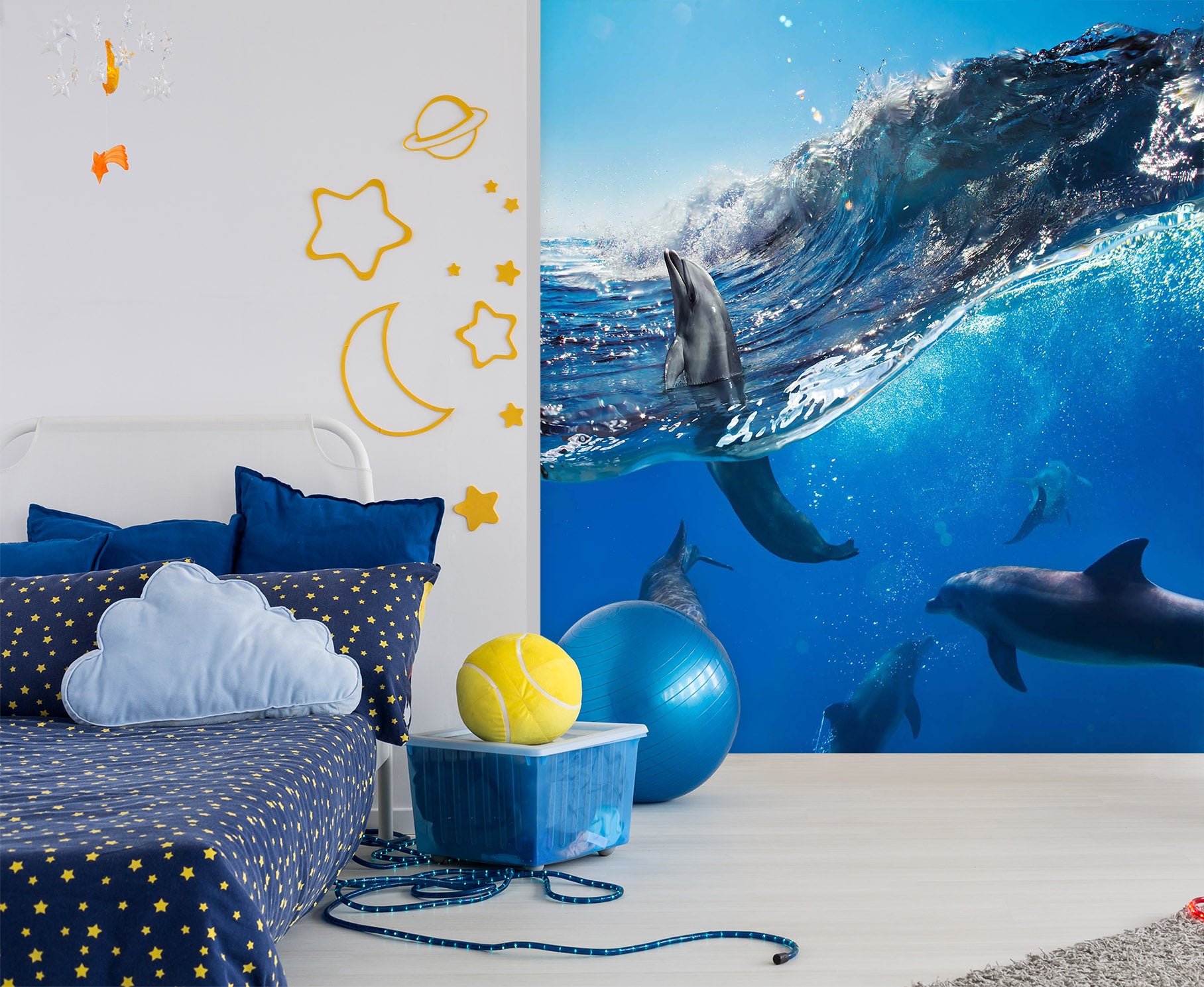 3D Deep Sea Dolphin 2004 Wall Murals