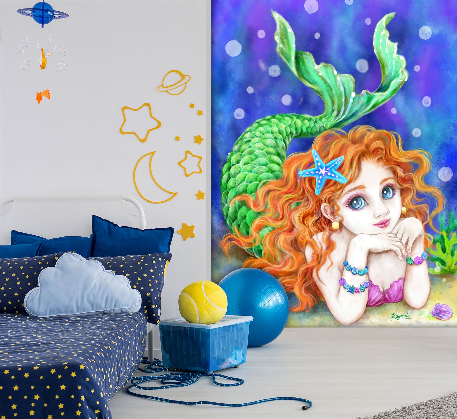 3D Mermaid Girl 5561 Kayomi Harai Wall Mural Wall Murals