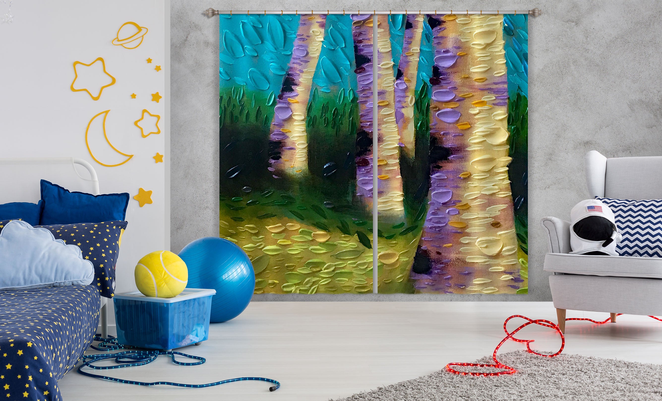 3D Garden Mystery Panel  045 Dena Tollefson Curtain Curtains Drapes