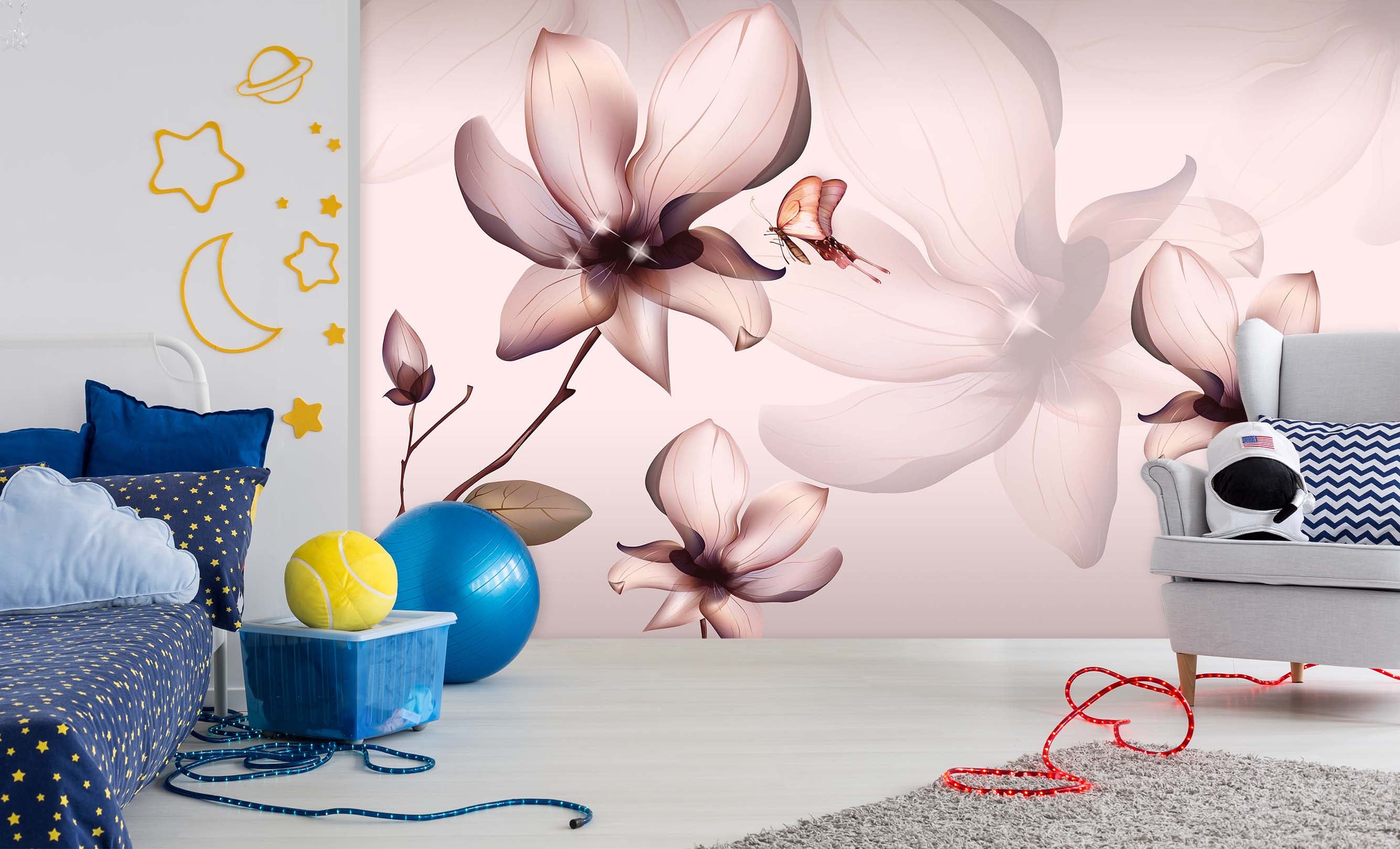 3D Transparent Petals 1710 Wall Murals