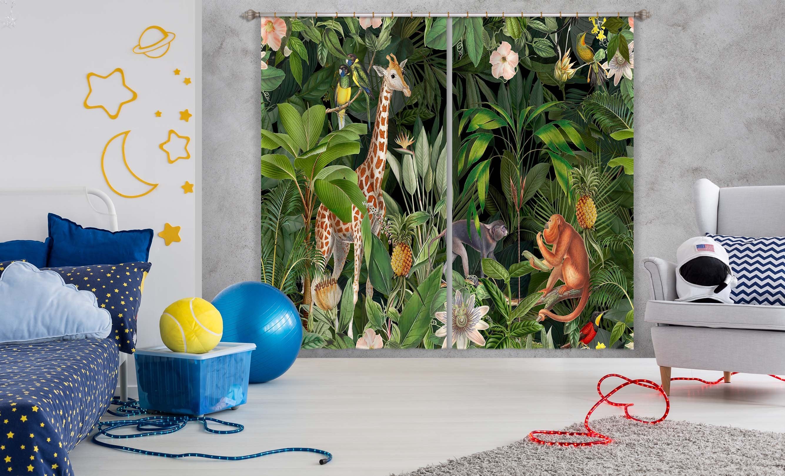3D Animal Home 076 Andrea haase Curtain Curtains Drapes Wallpaper AJ Wallpaper 
