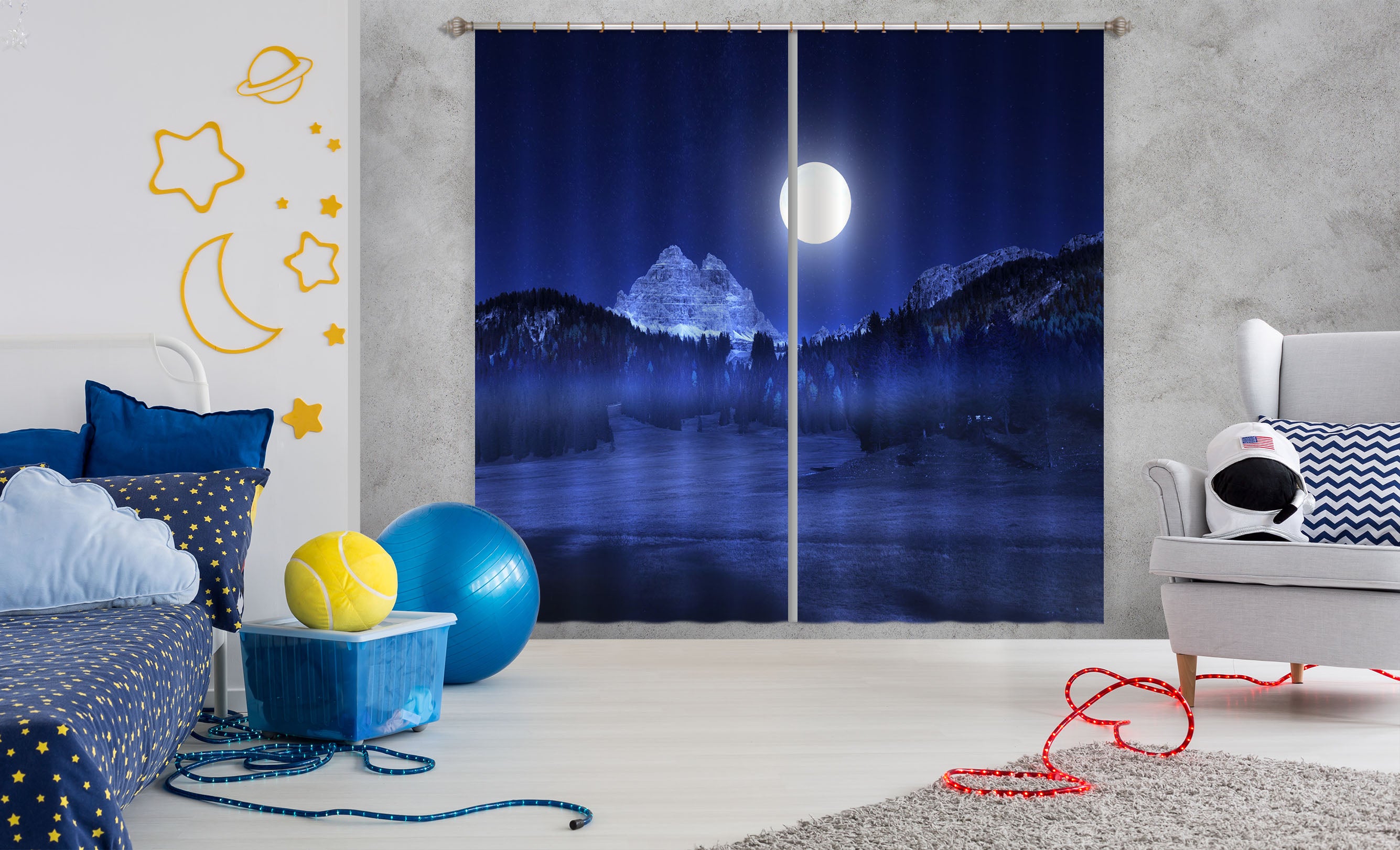 3D Moon Canyon 177 Marco Carmassi Curtain Curtains Drapes