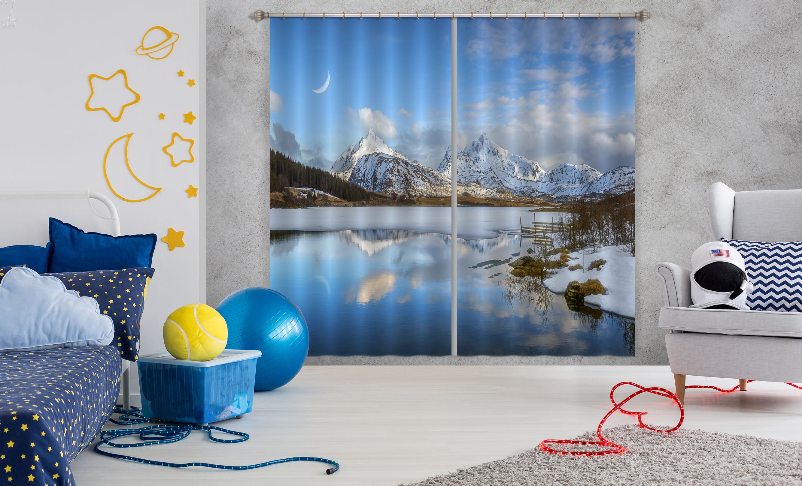 3D Sun Glacier 140 Marco Carmassi Curtain Curtains Drapes