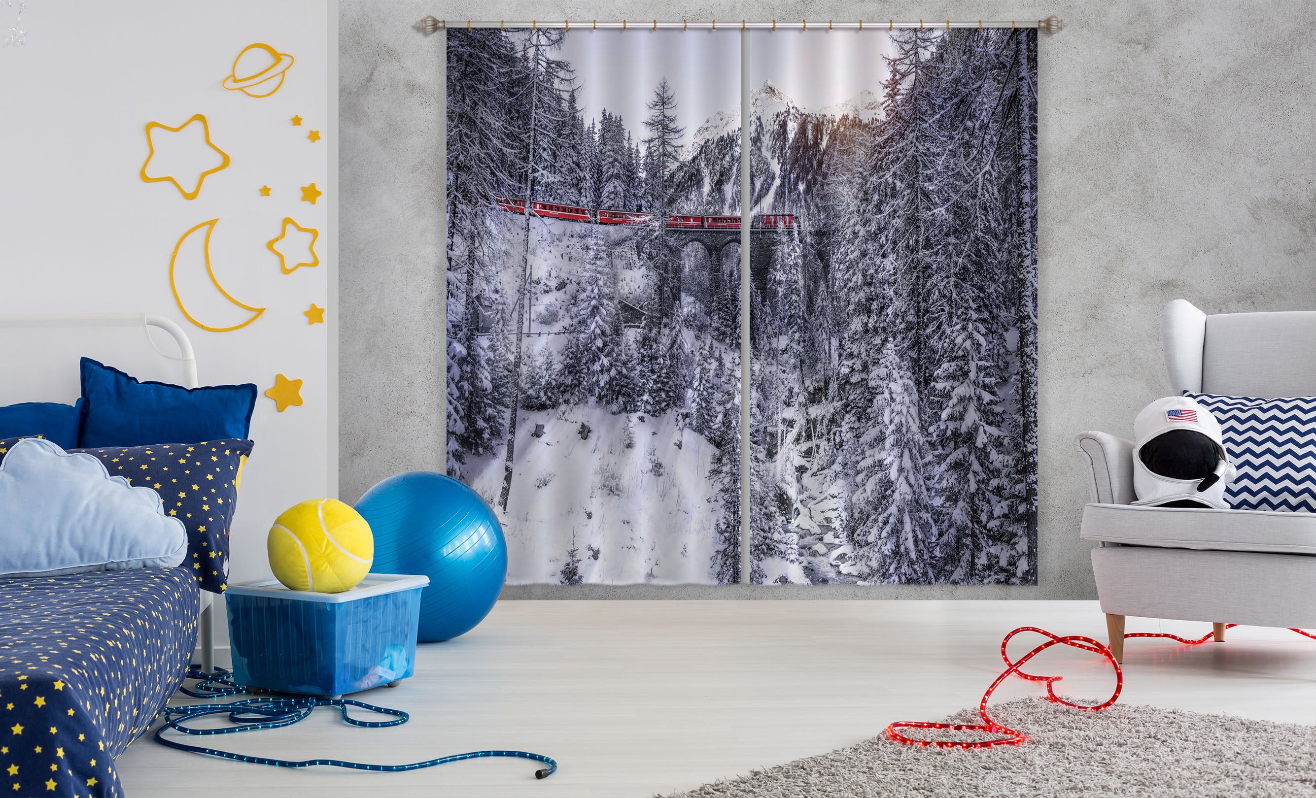 3D Snow 103 Marco Carmassi Curtain Curtains Drapes