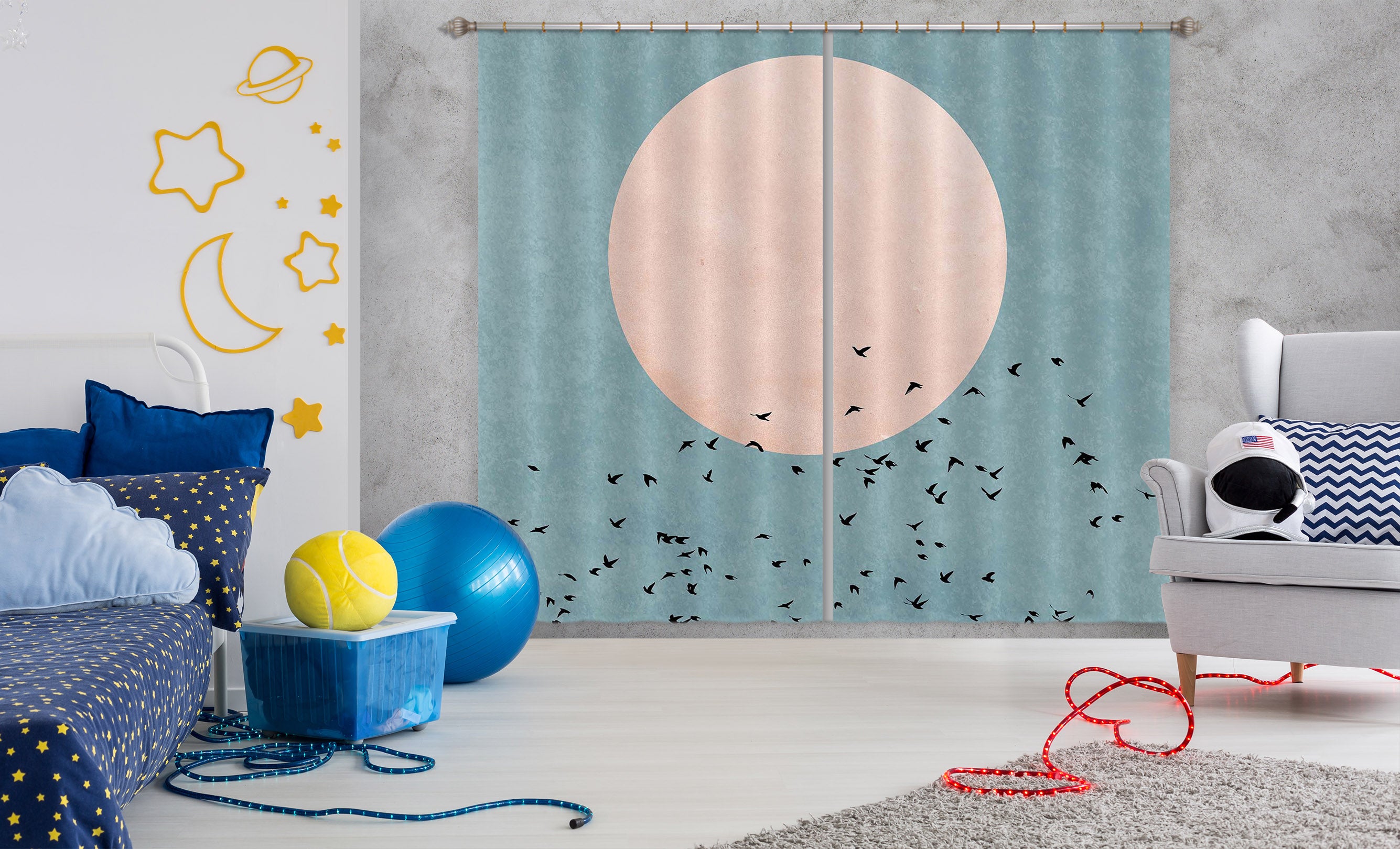 3D Fly Away 043 Boris Draschoff Curtain Curtains Drapes