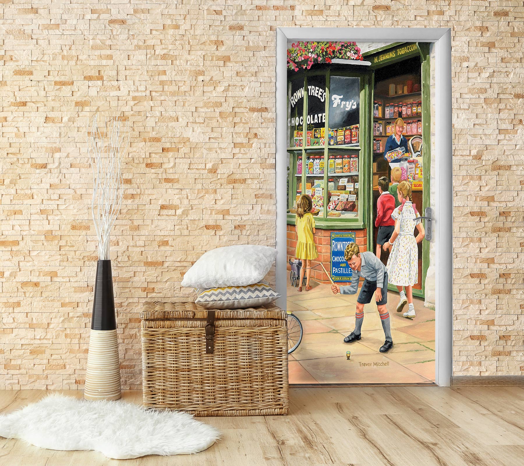 3D Food Store Child 103176 Trevor Mitchell Door Mural