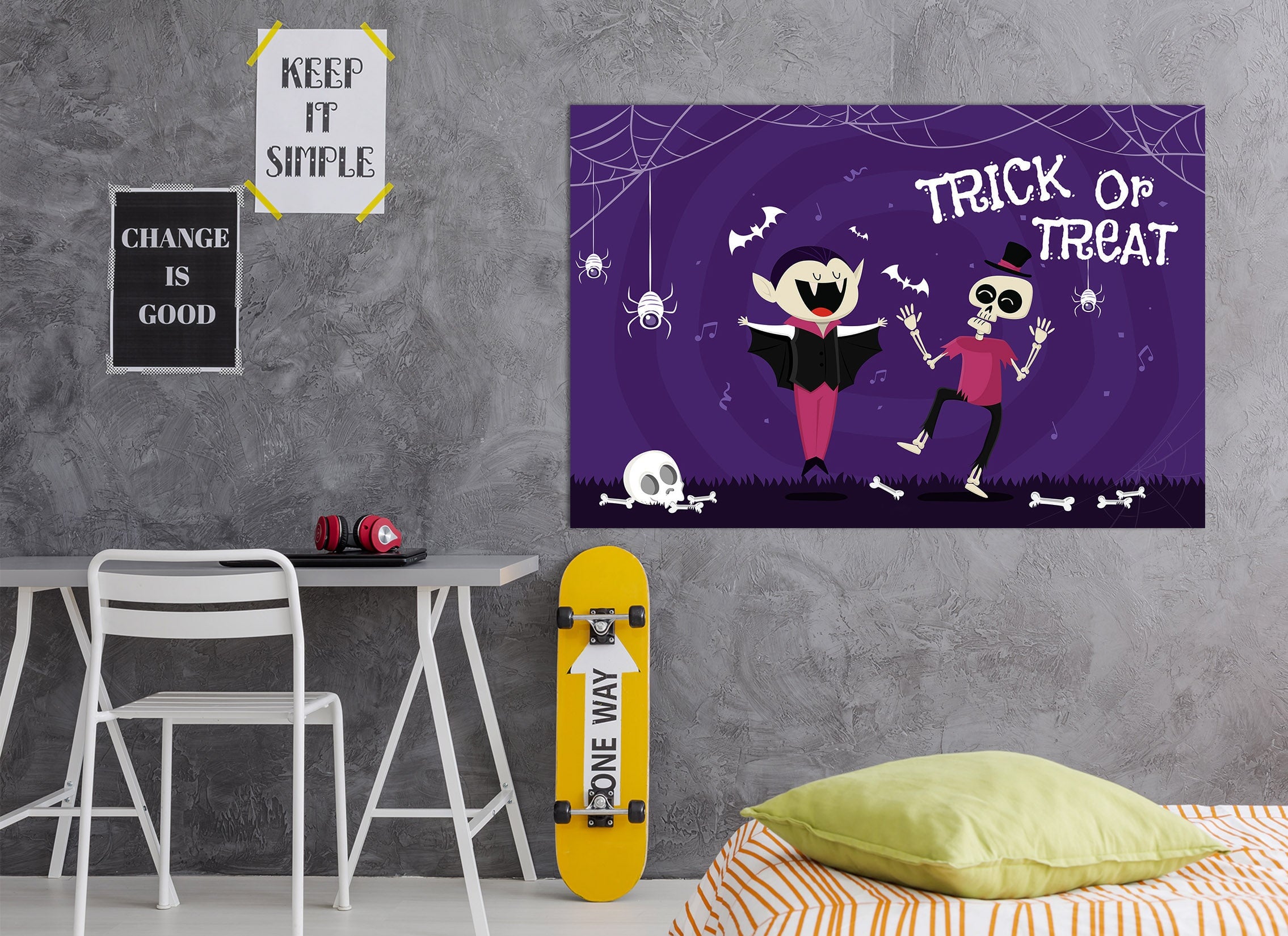 3D Cartoon Vampire 012 Halloween Wall Stickers Wallpaper AJ Wallpaper 2 