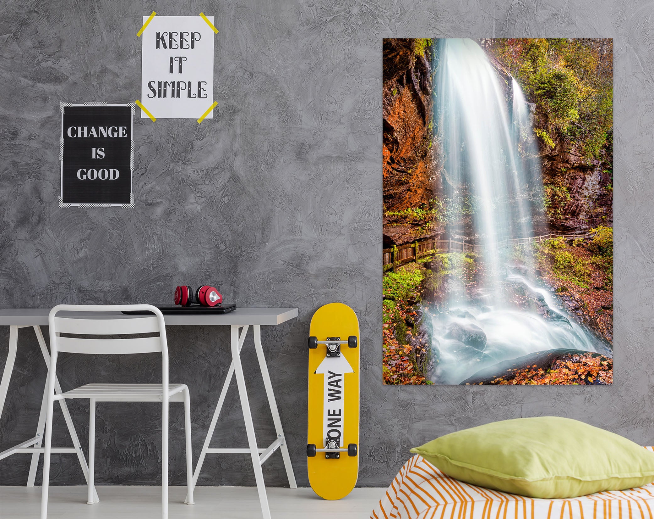 3D Waterfall Stone 4058 Beth Sheridan Wall Sticker