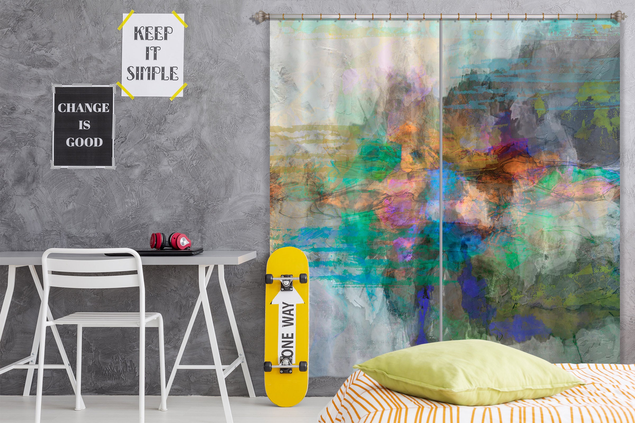 3D Color Collision 237 Michael Tienhaara Curtain Curtains Drapes