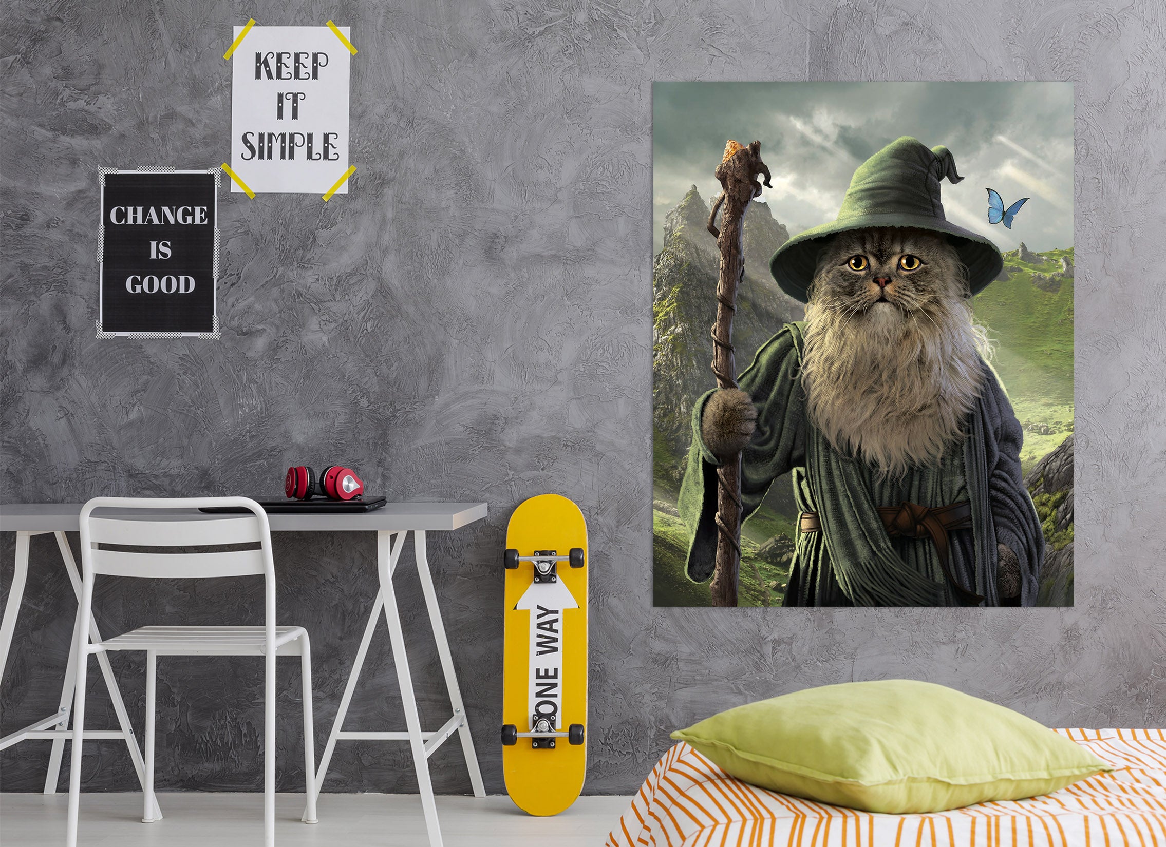 3D Catdalf Def 019 Vincent Hie Wall Sticker