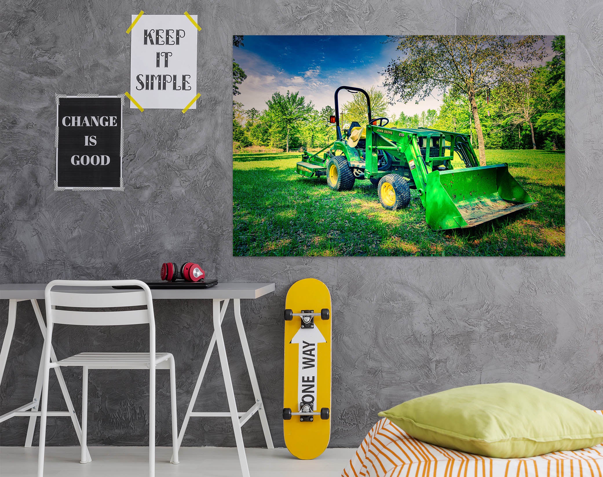 3D Lawn Tractor 4021 Beth Sheridan Wall Sticker