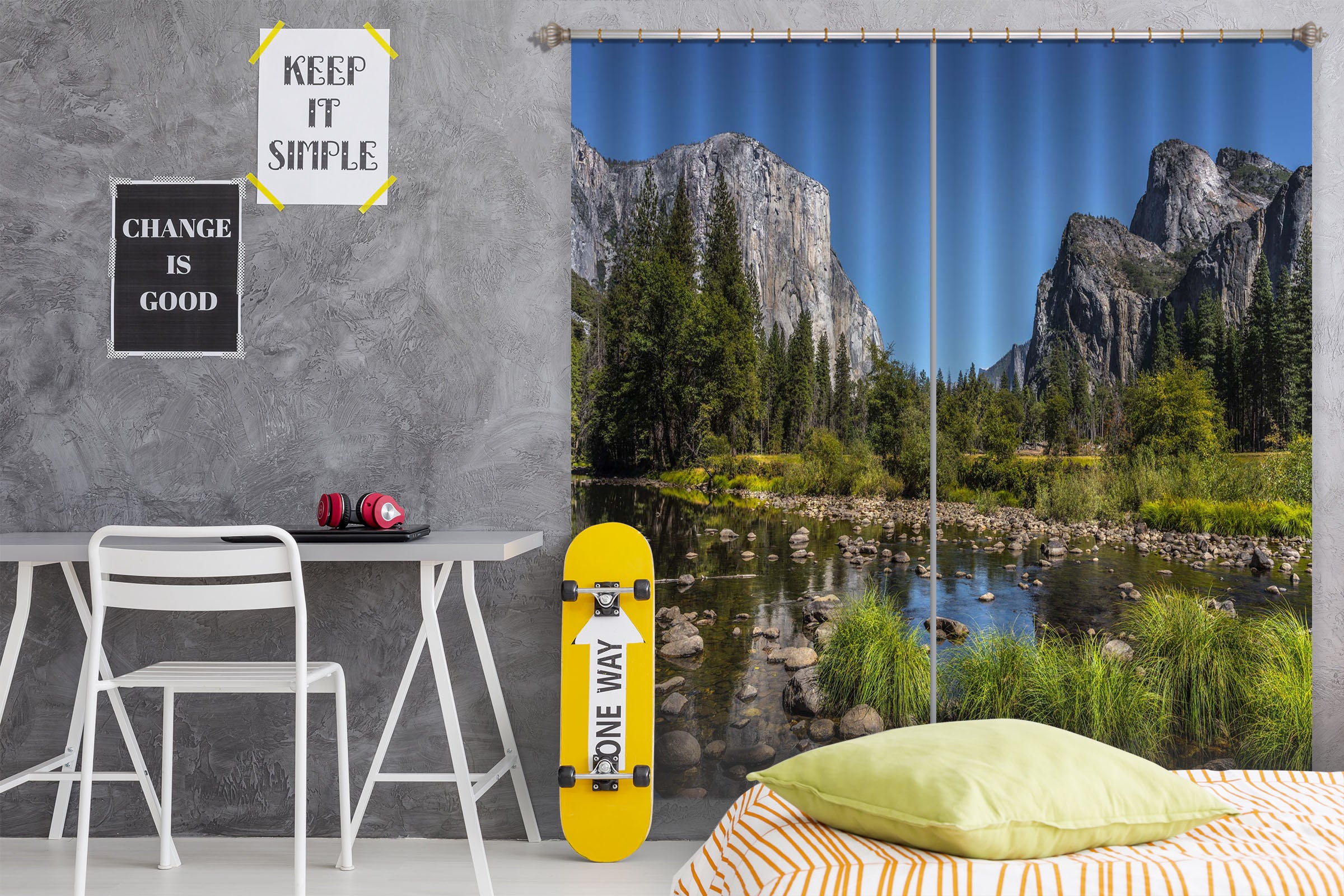 3D Forest Lake 188 Marco Carmassi Curtain Curtains Drapes