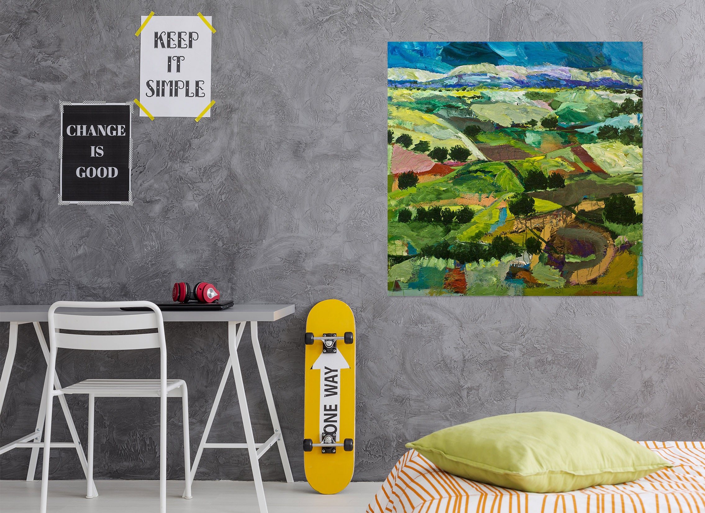 3D Green Field 186 Allan P. Friedlander Wall Sticker