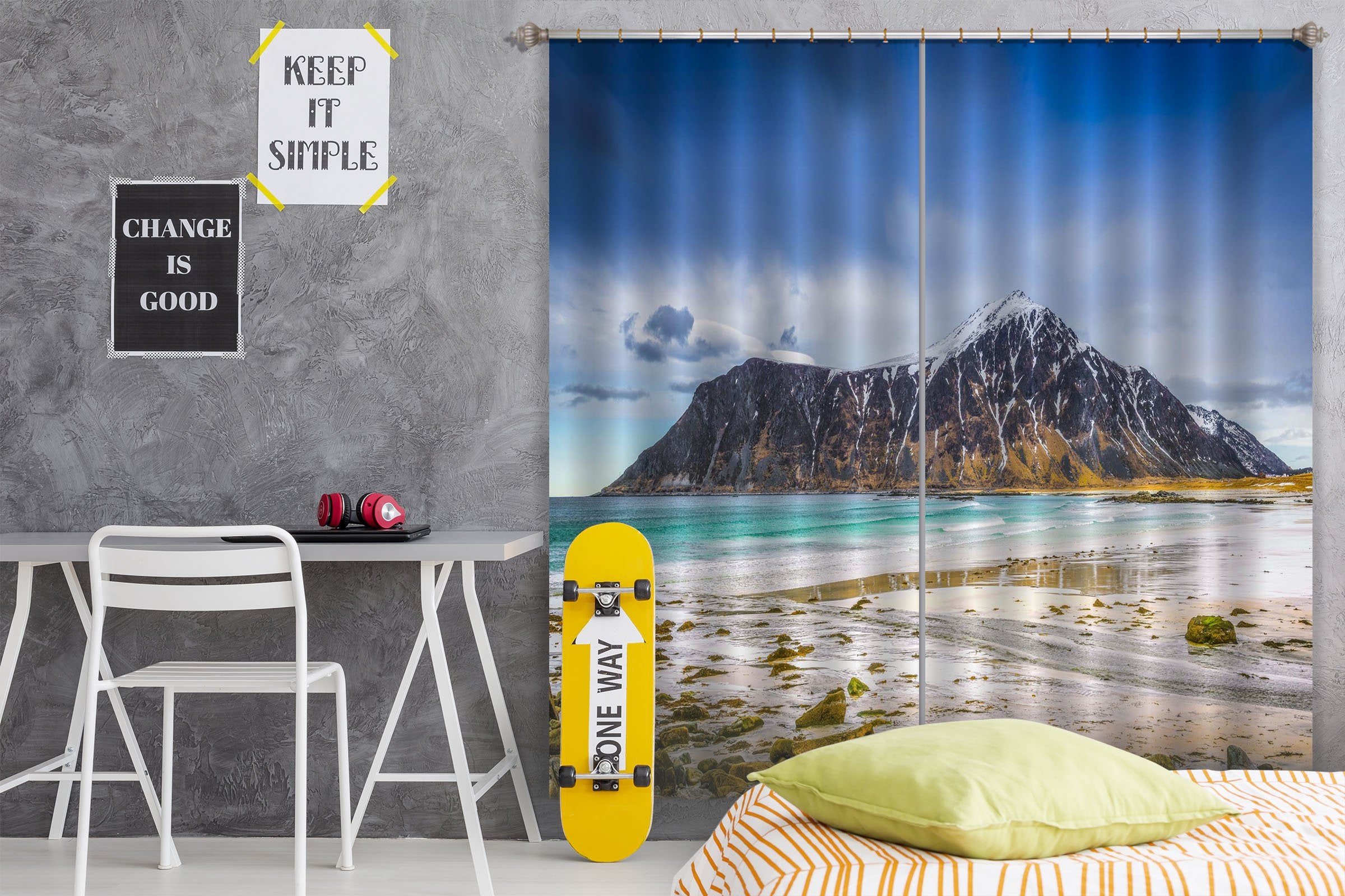 3D Beach Island 145 Marco Carmassi Curtain Curtains Drapes Wallpaper AJ Wallpaper 