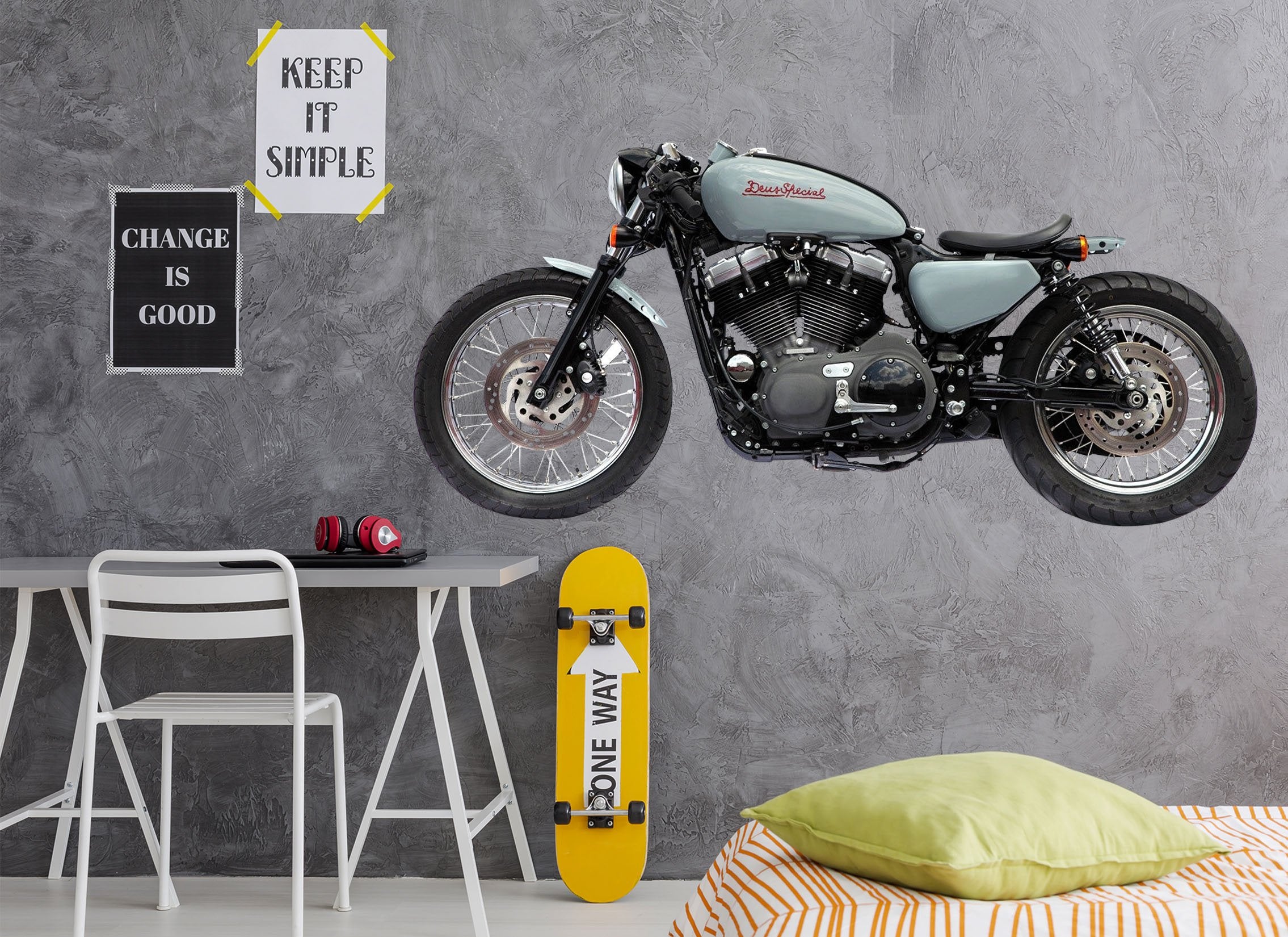 3D Retro Motorcycle 110 Vehicles Wallpaper AJ Wallpaper 