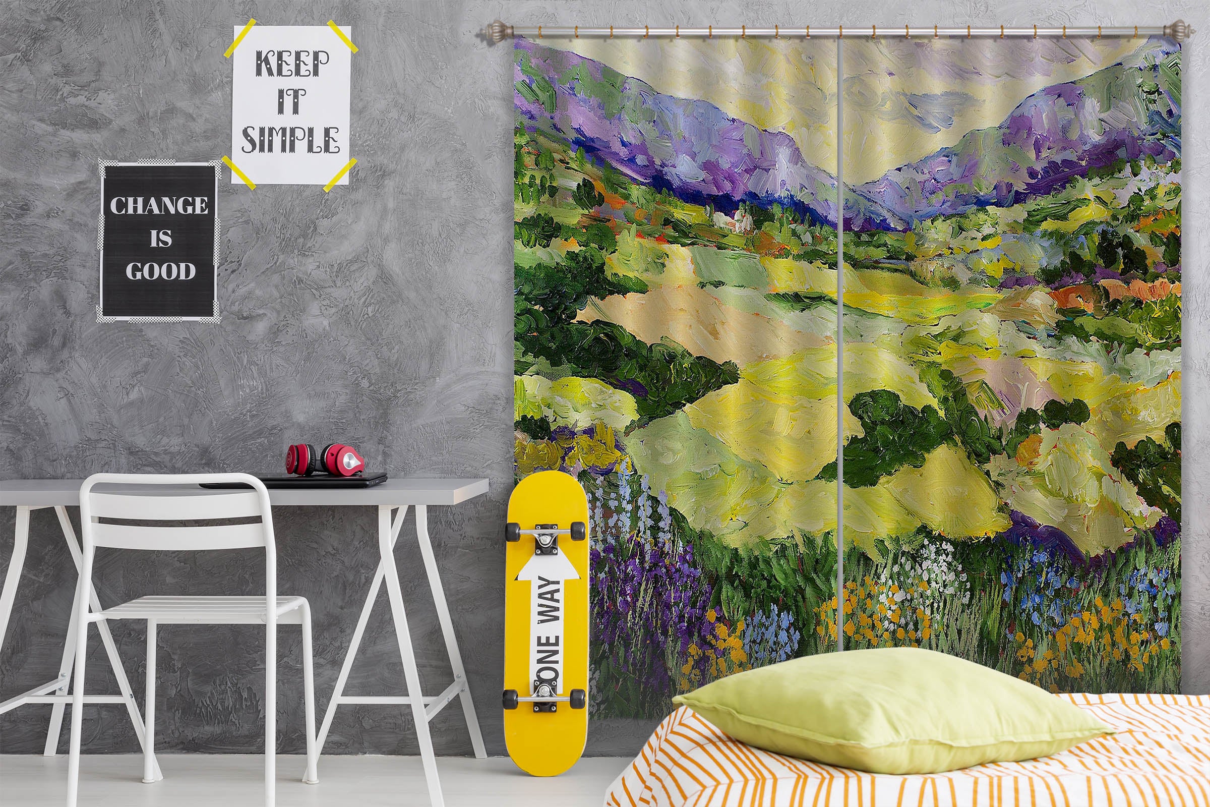 3D Cool Grass 169 Allan P. Friedlander Curtain Curtains Drapes