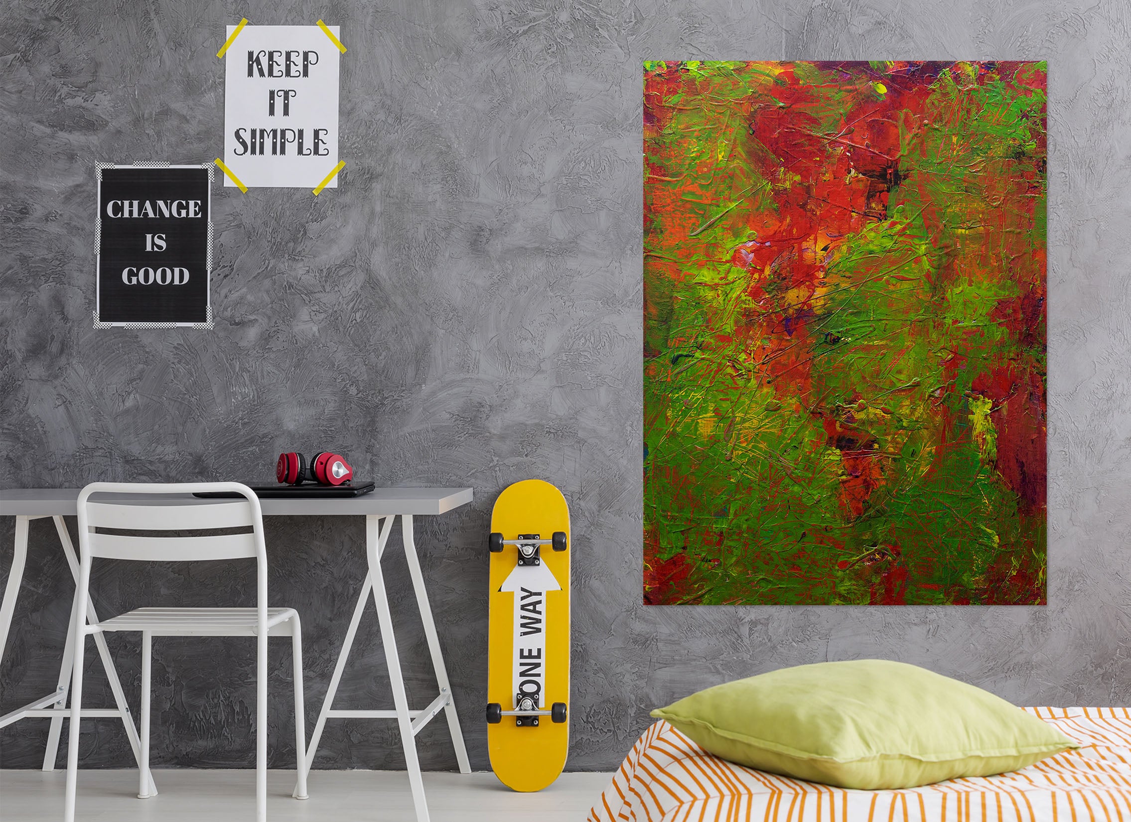 3D Safflower Green Leaf 026 Allan P. Friedlander Wall Sticker