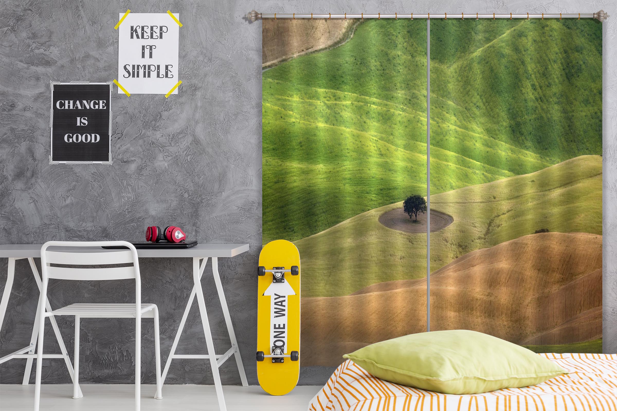 3D Green Grassland 155 Marco Carmassi Curtain Curtains Drapes