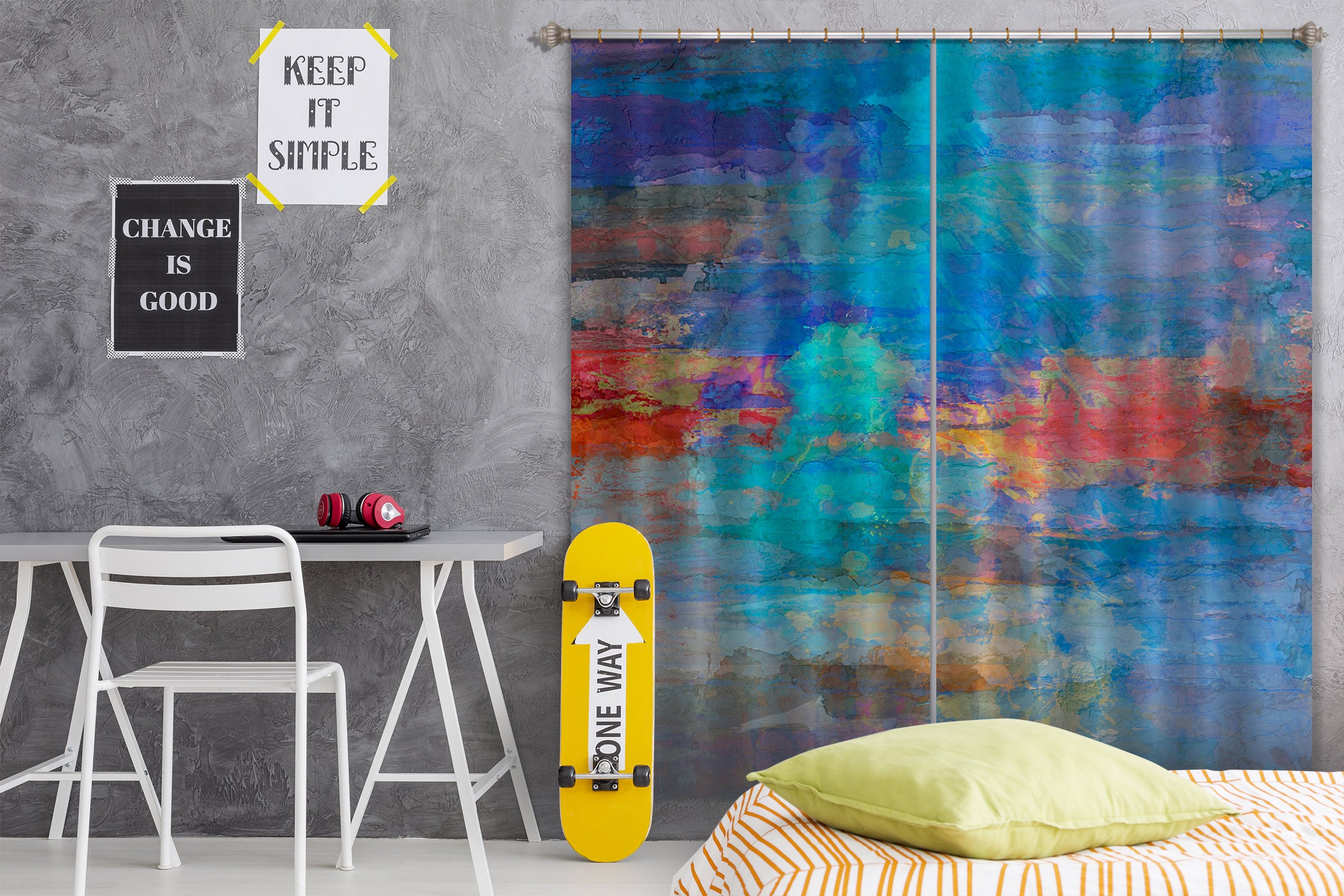 3D Blue Clouds 231 Michael Tienhaara Curtain Curtains Drapes