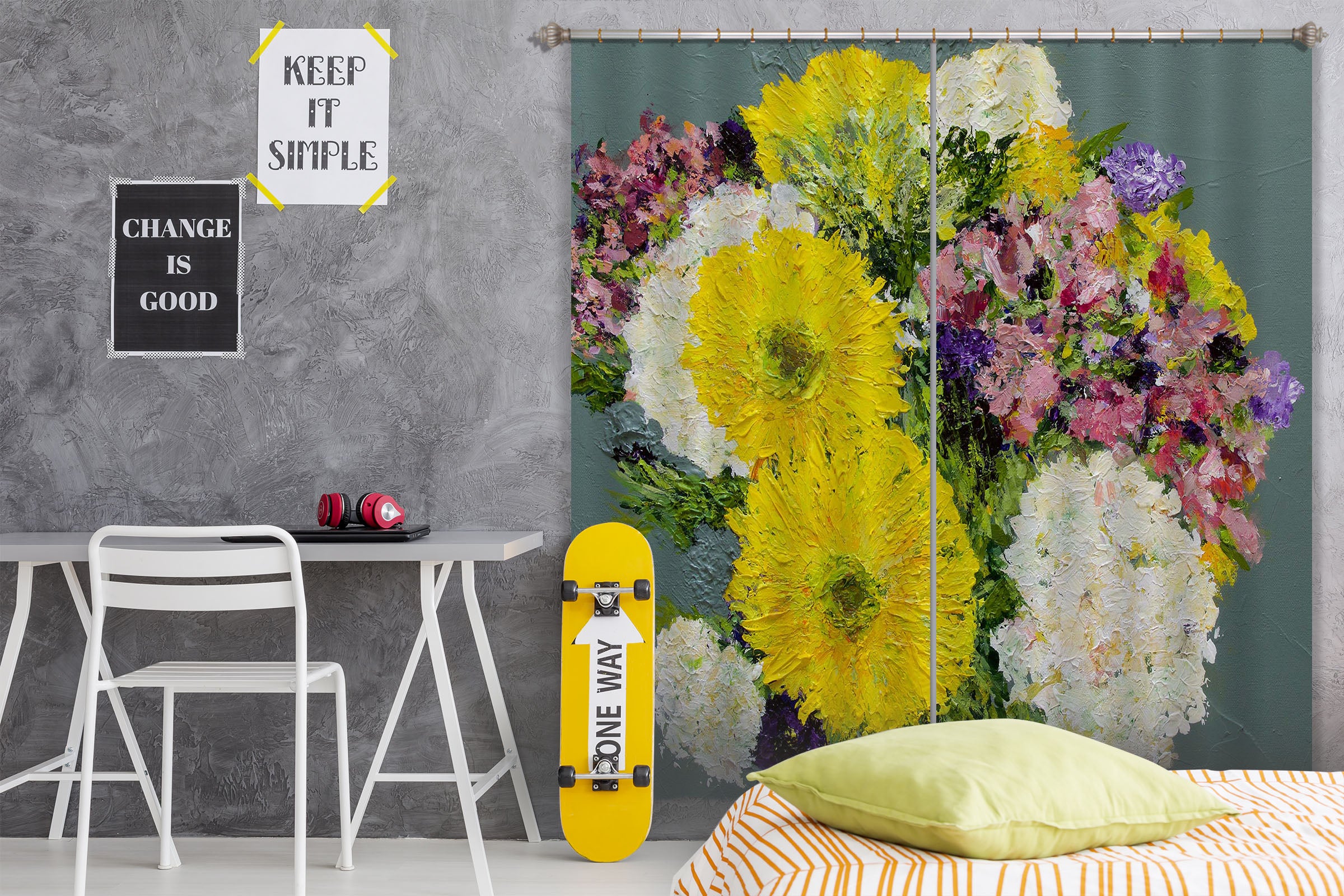 3D Bouquet 209 Allan P. Friedlander Curtain Curtains Drapes