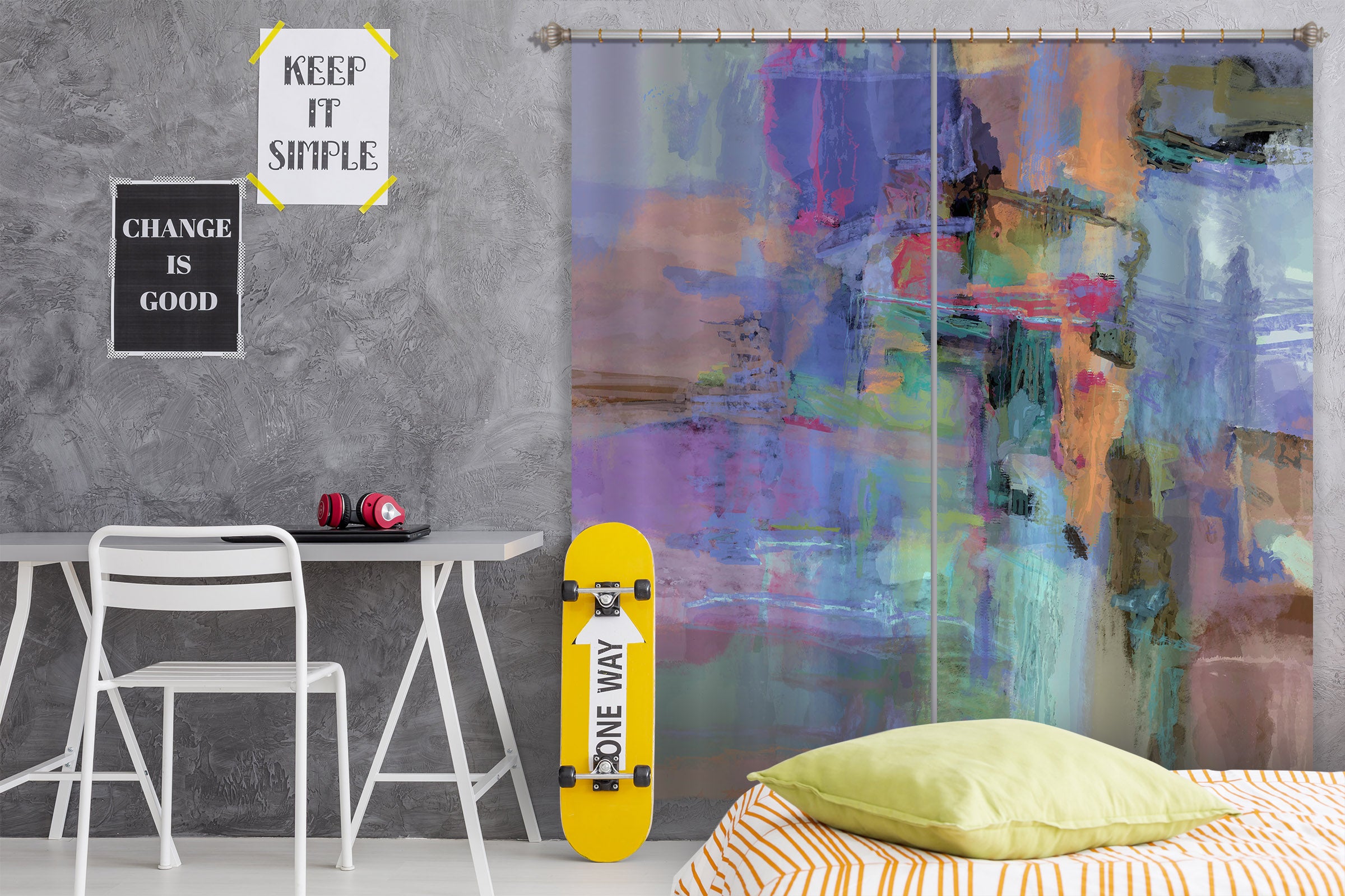 3D Painted Colors 221 Michael Tienhaara Curtain Curtains Drapes