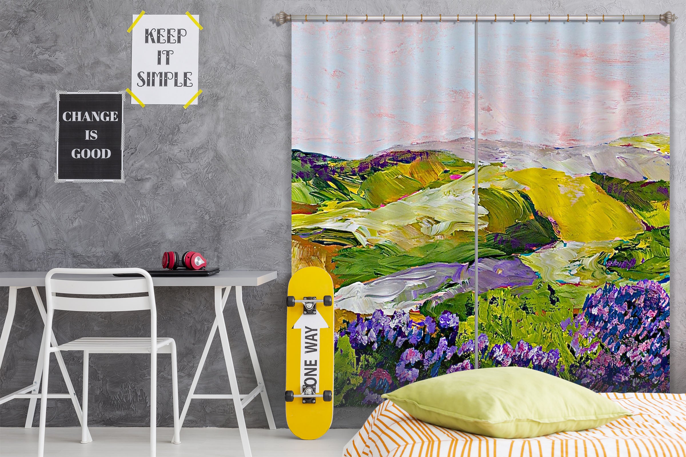 3D Small Hill 171 Allan P. Friedlander Curtain Curtains Drapes