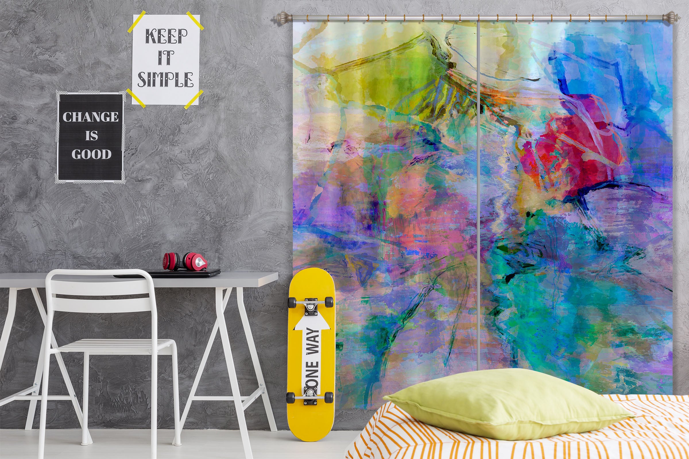 3D Beautiful Graffiti 226 Michael Tienhaara Curtain Curtains Drapes