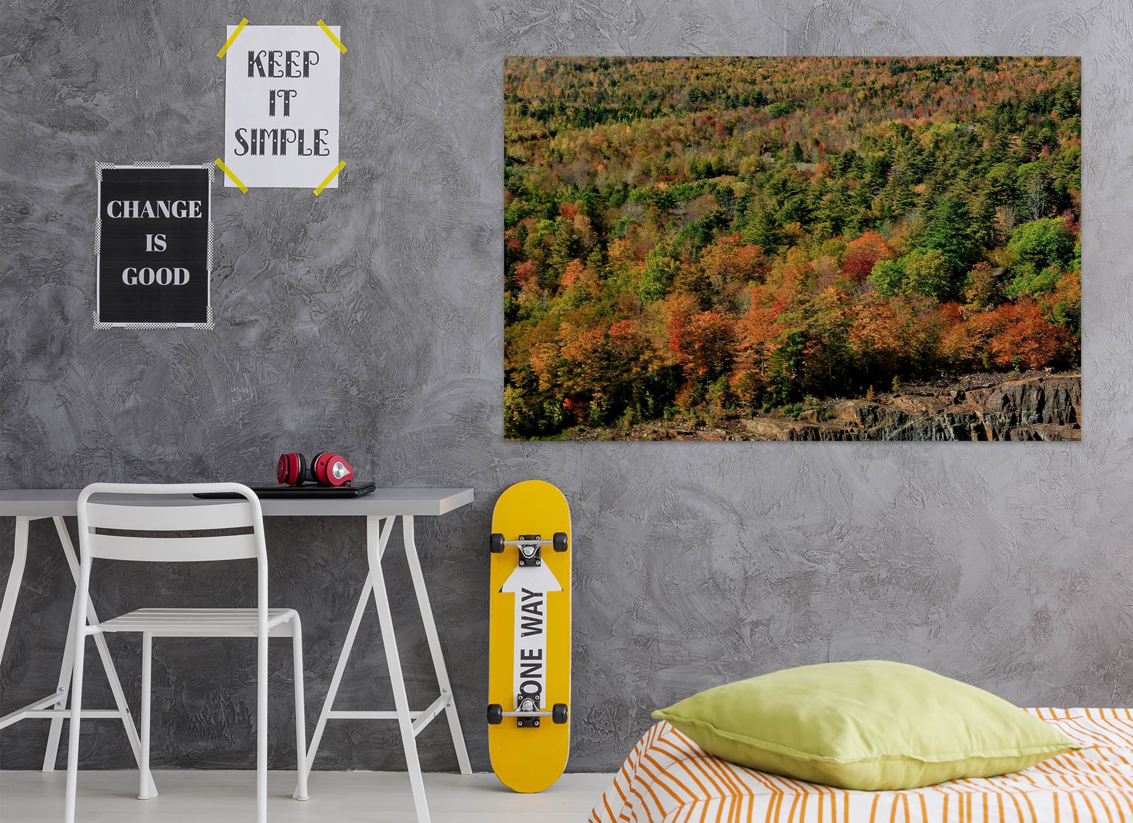 3D Red Orange Striation 62124 Kathy Barefield Wall Sticker