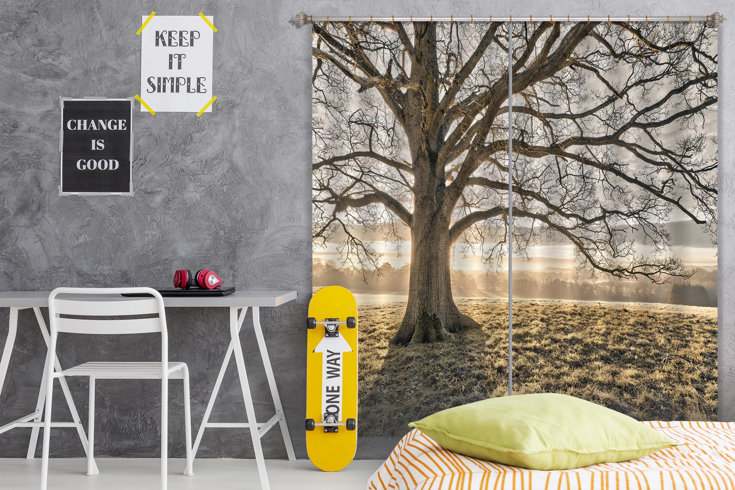 3D Sunshine Tree 088 Assaf Frank Curtain Curtains Drapes